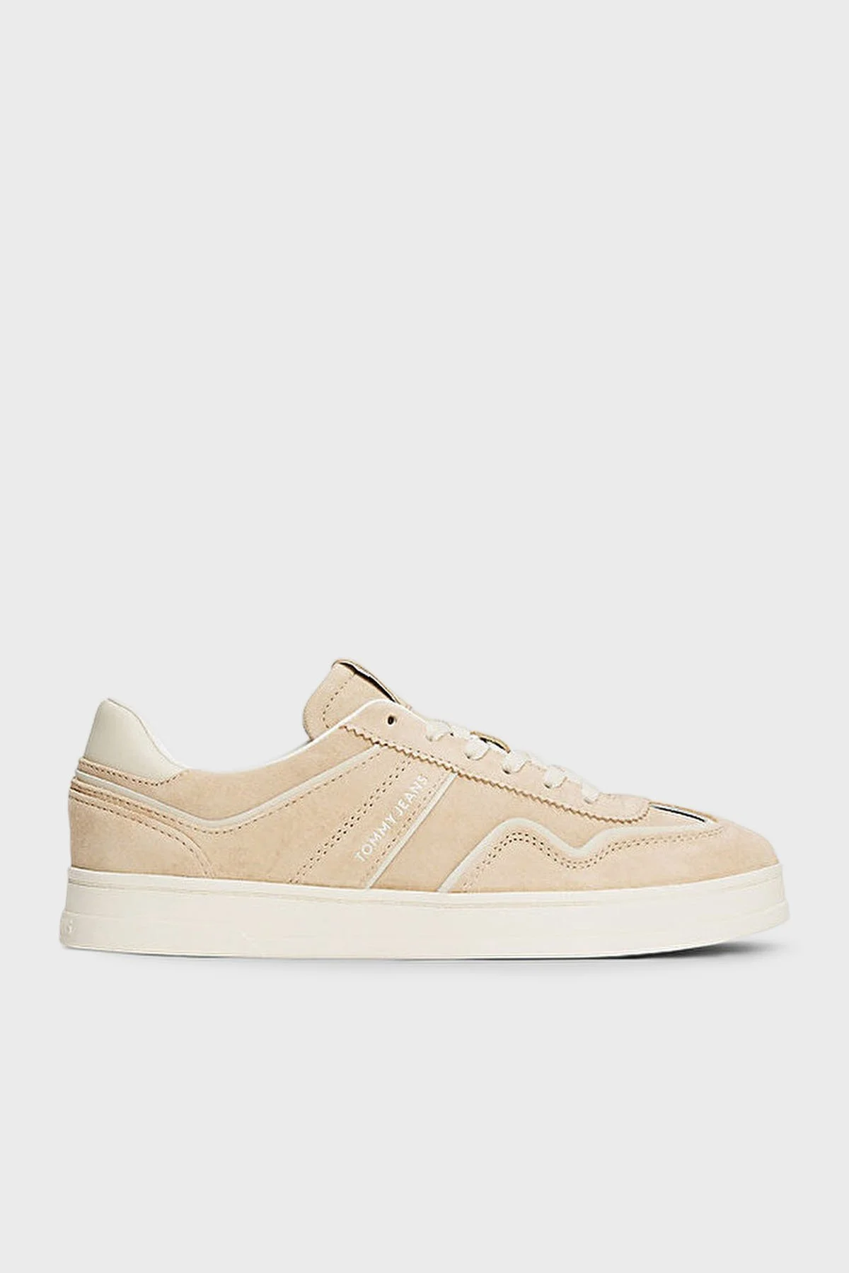 Tommy Jeans Logolu Süet Sneaker Kadın Ayakkabı EN0EN02806 AB9 BEJ - 1