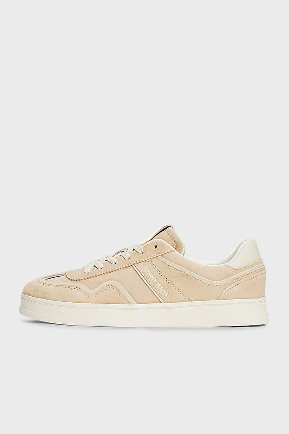 Tommy Jeans Logolu Süet Sneaker Kadın Ayakkabı EN0EN02806 AB9 BEJ - 2
