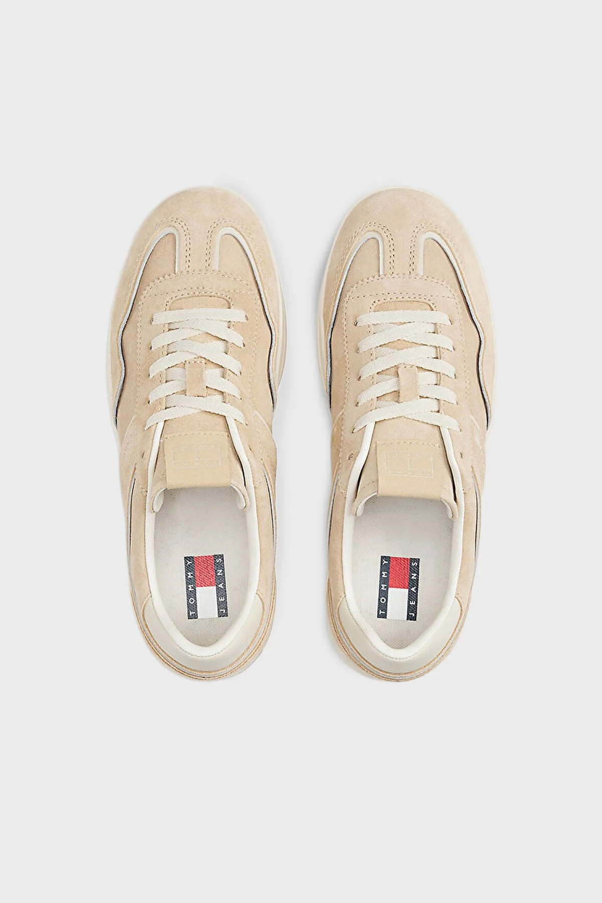 Tommy Jeans Logolu Süet Sneaker Kadın Ayakkabı EN0EN02806 AB9 BEJ - 3