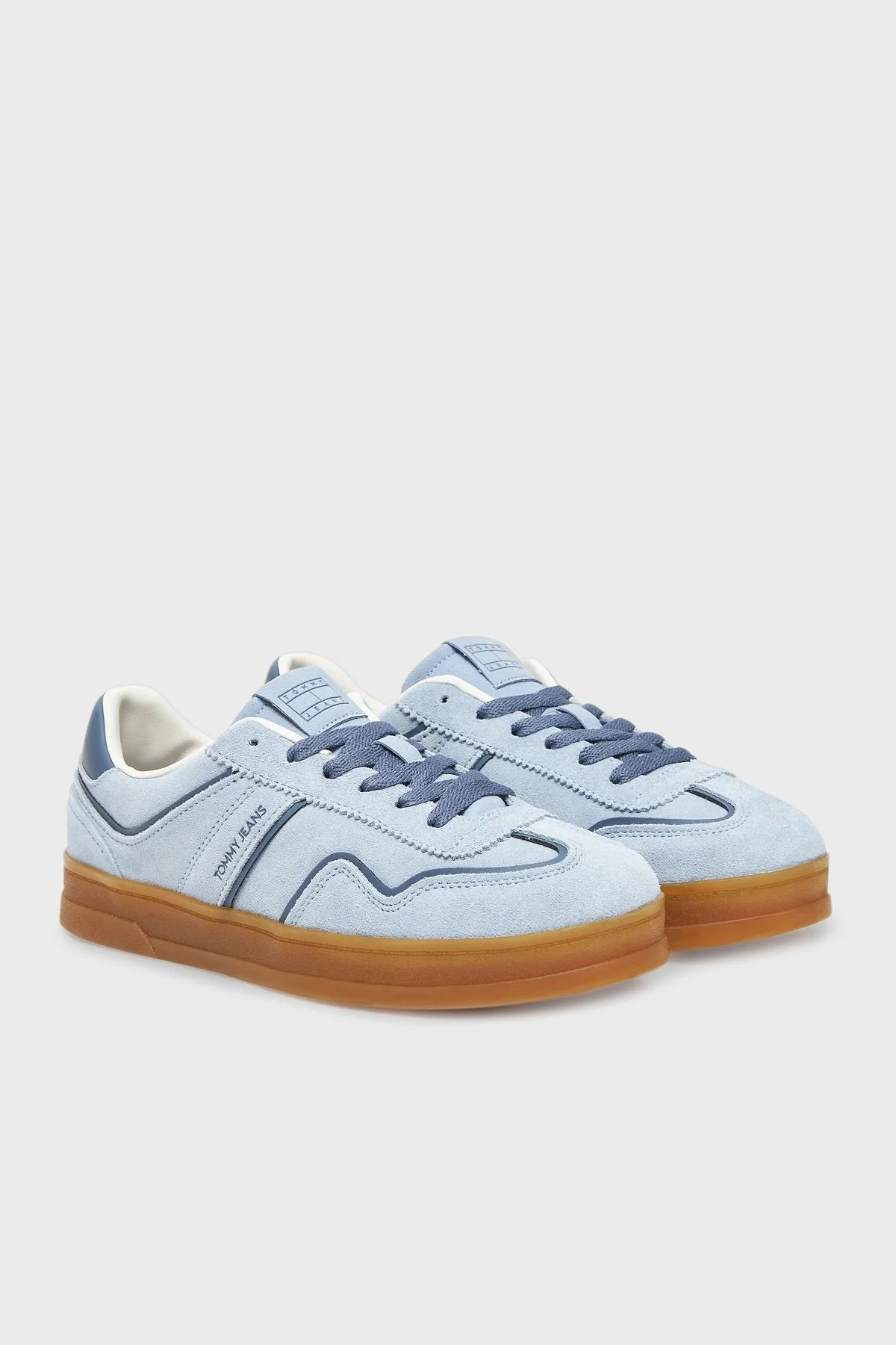 Tommy Jeans Logolu Süet Sneaker Bayan Ayakkabı EN0EN02806 DBS AÇIK MAVİ - 2