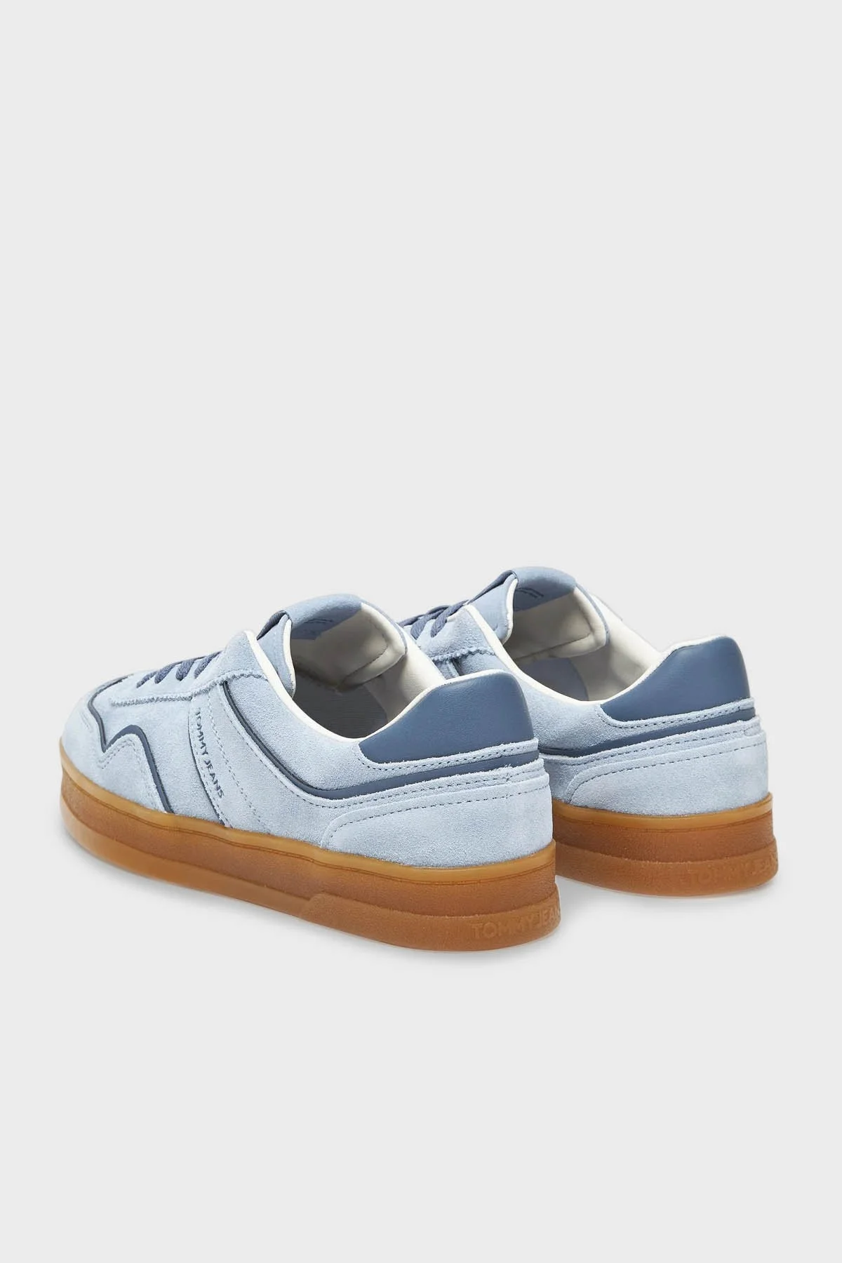 Tommy Jeans Logolu Süet Sneaker Bayan Ayakkabı EN0EN02806 DBS AÇIK MAVİ - 4