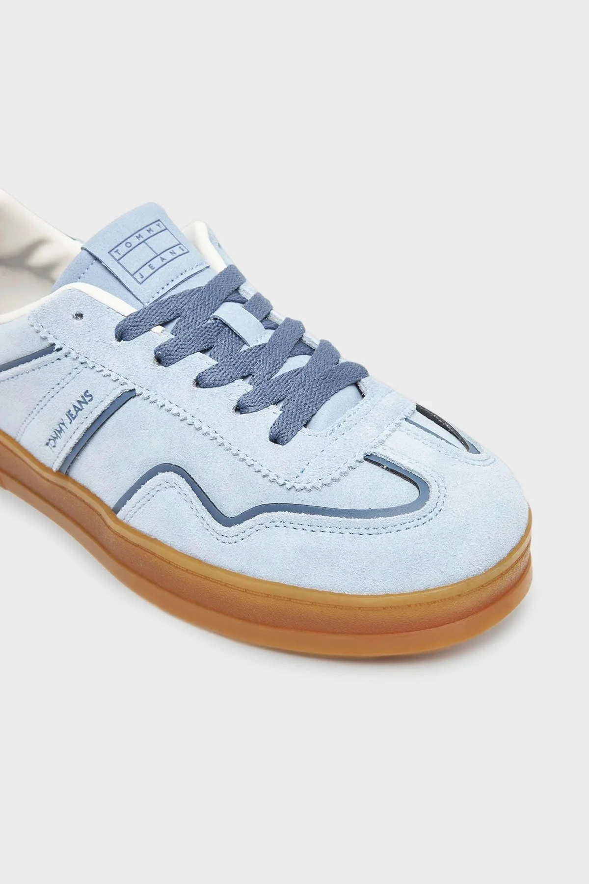 Tommy Jeans Logolu Süet Sneaker Bayan Ayakkabı EN0EN02806 DBS AÇIK MAVİ - 5