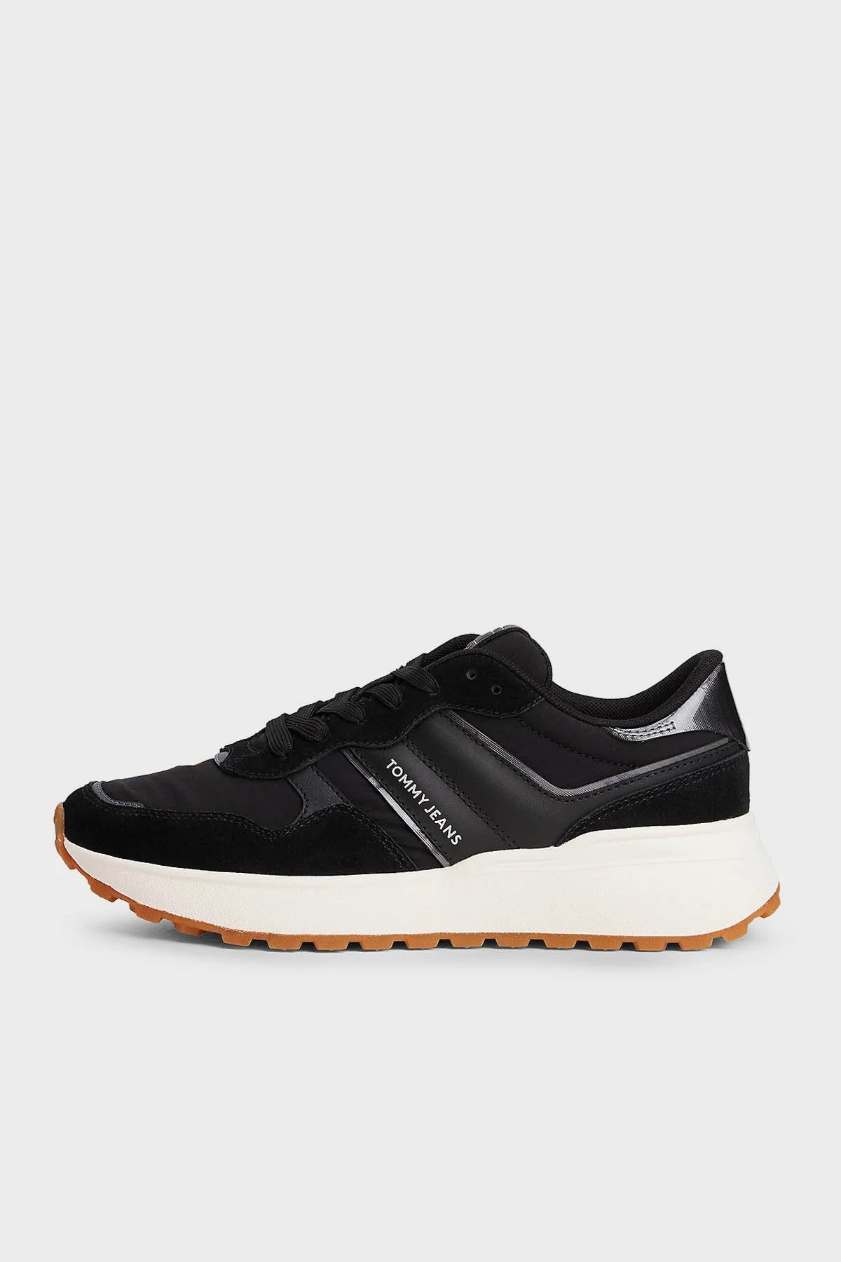 Tommy Jeans Logolu Süet Sneaker Kadın Ayakkabı EN0EN02861 BDS SİYAH - 4