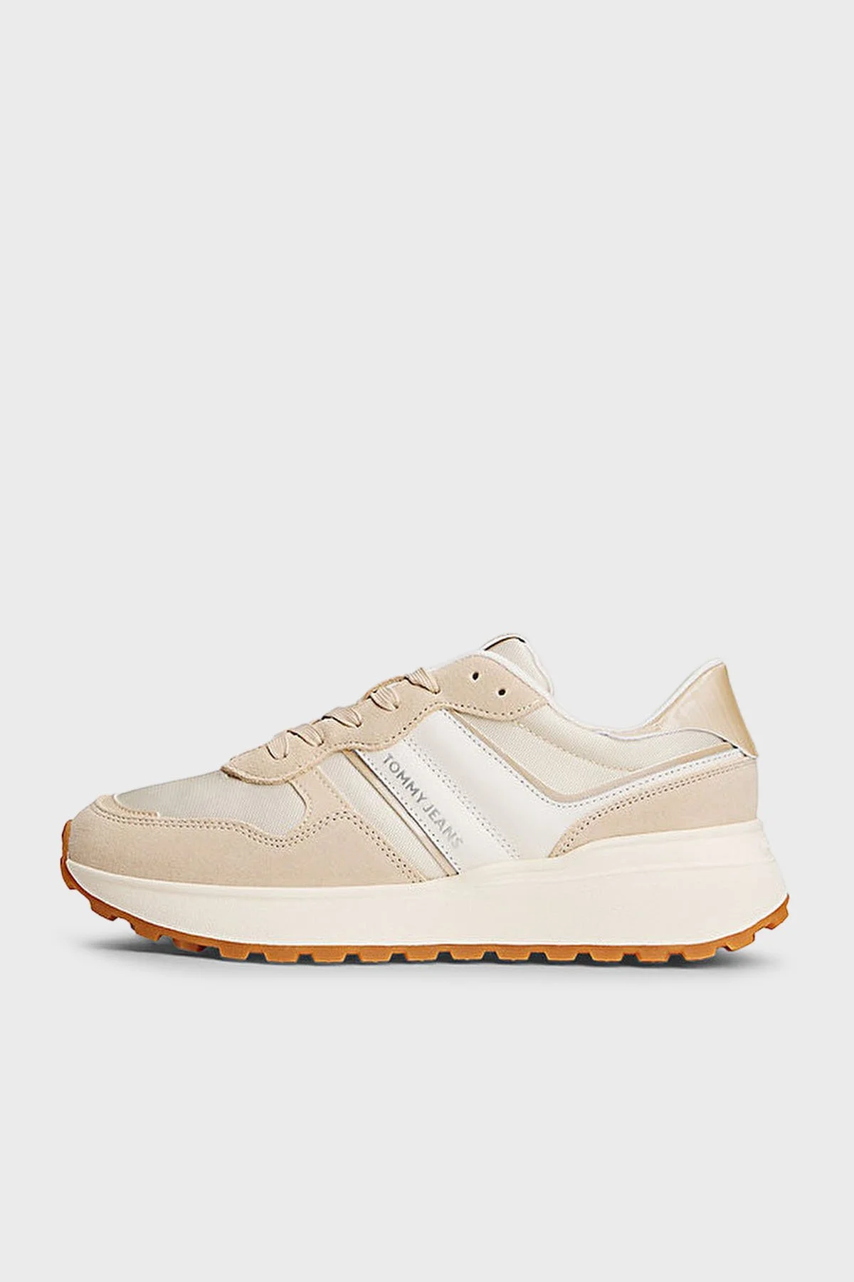 Tommy Jeans Logolu Süet Sneaker Bayan Ayakkabı EN0EN02861 YBI BEYAZ - 3