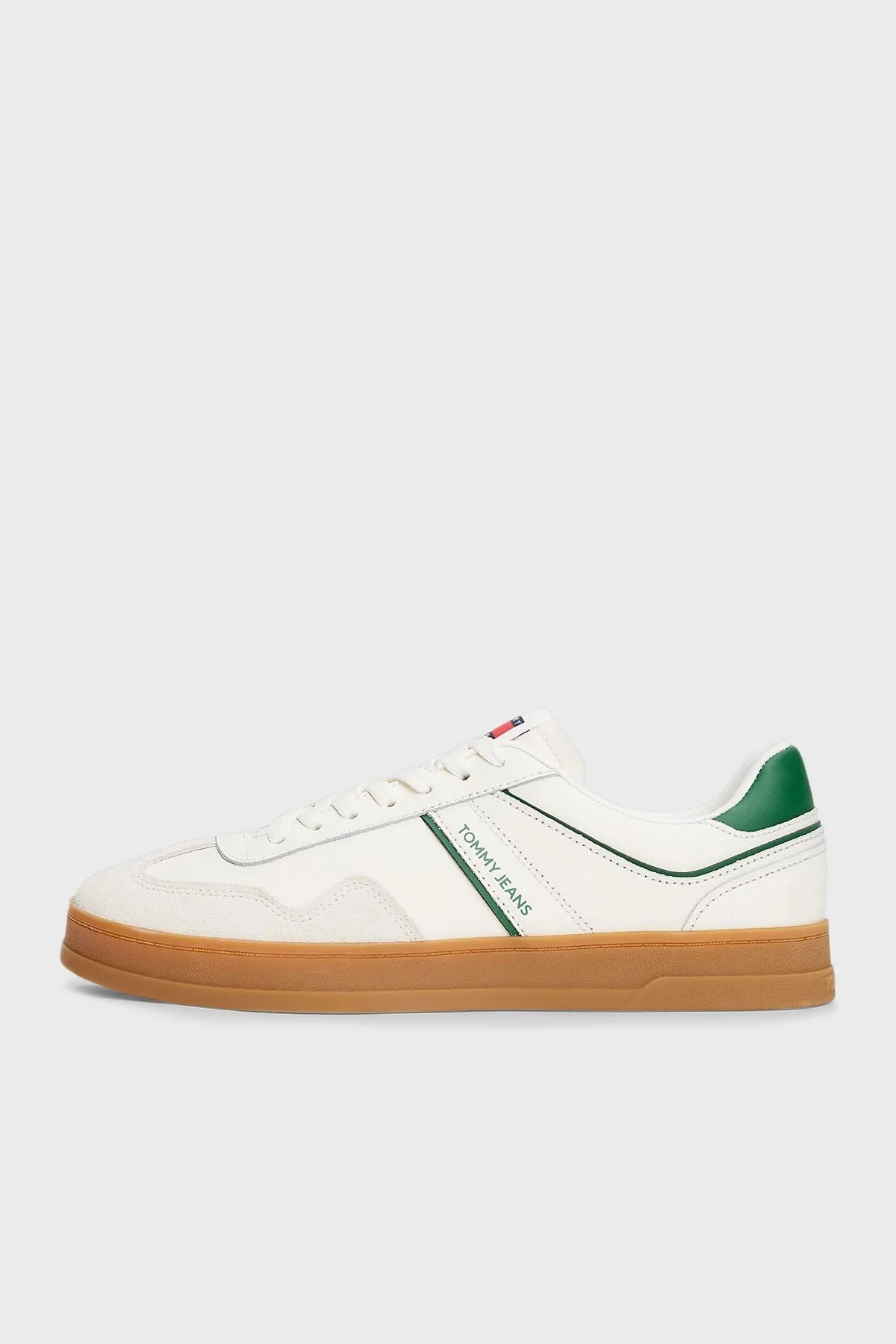 Tommy Jeans Logolu Süet Sneaker Erkek Ayakkabı EM0EM01571 YBI BEYAZ - 6