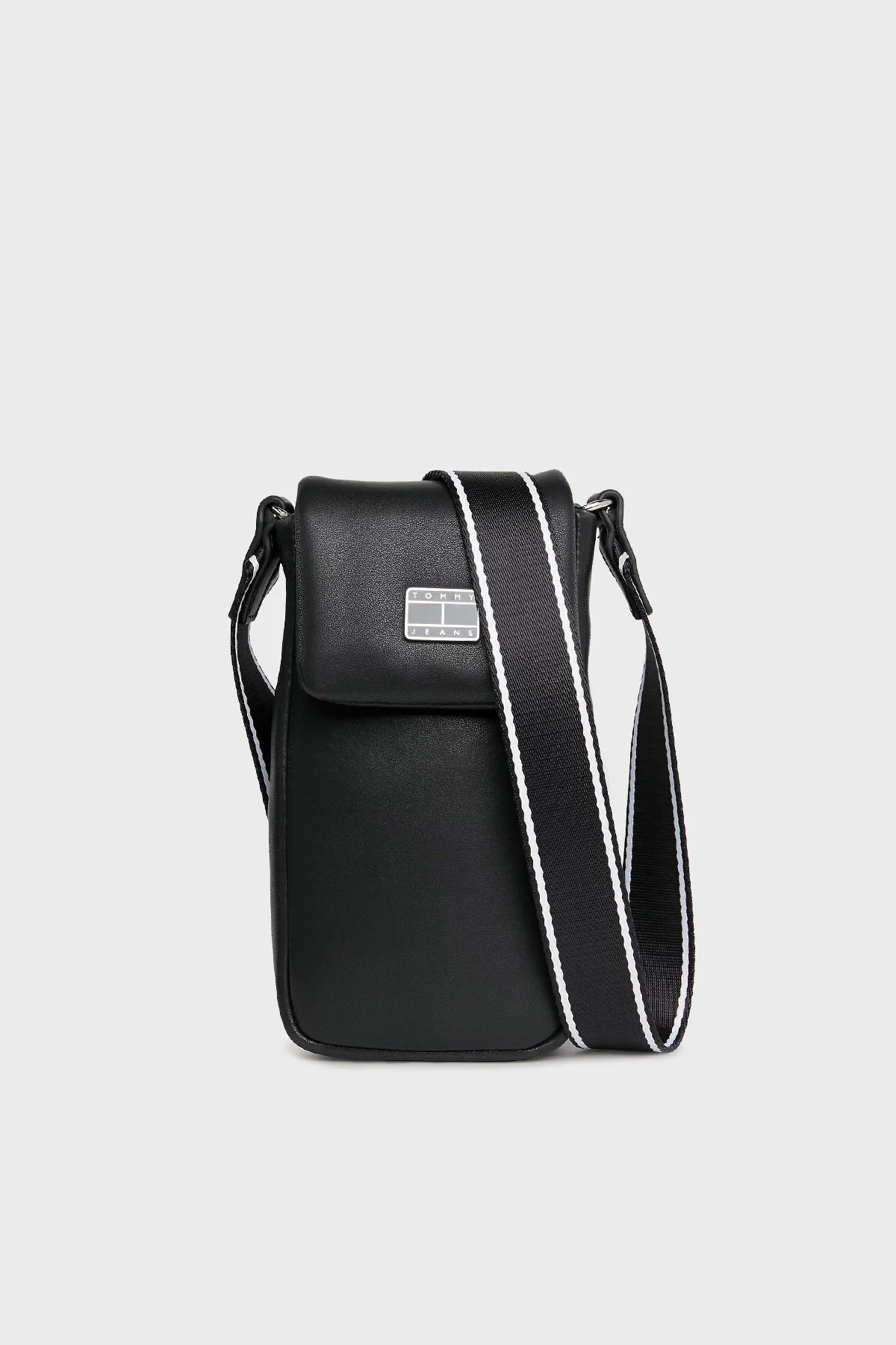 Tommy Jeans Logolu Telefon Bölmeli Unisex Cüzdan AW0AW15834 BDS SİYAH - 1