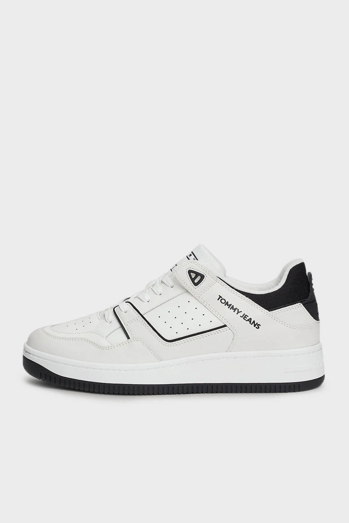 Tommy Jeans Logolu Tırtıklı Kalın Taban Deri Karışımlı Sneaker Erkek Ayakkabı EM0EM01464 YBL BEYAZ - 3