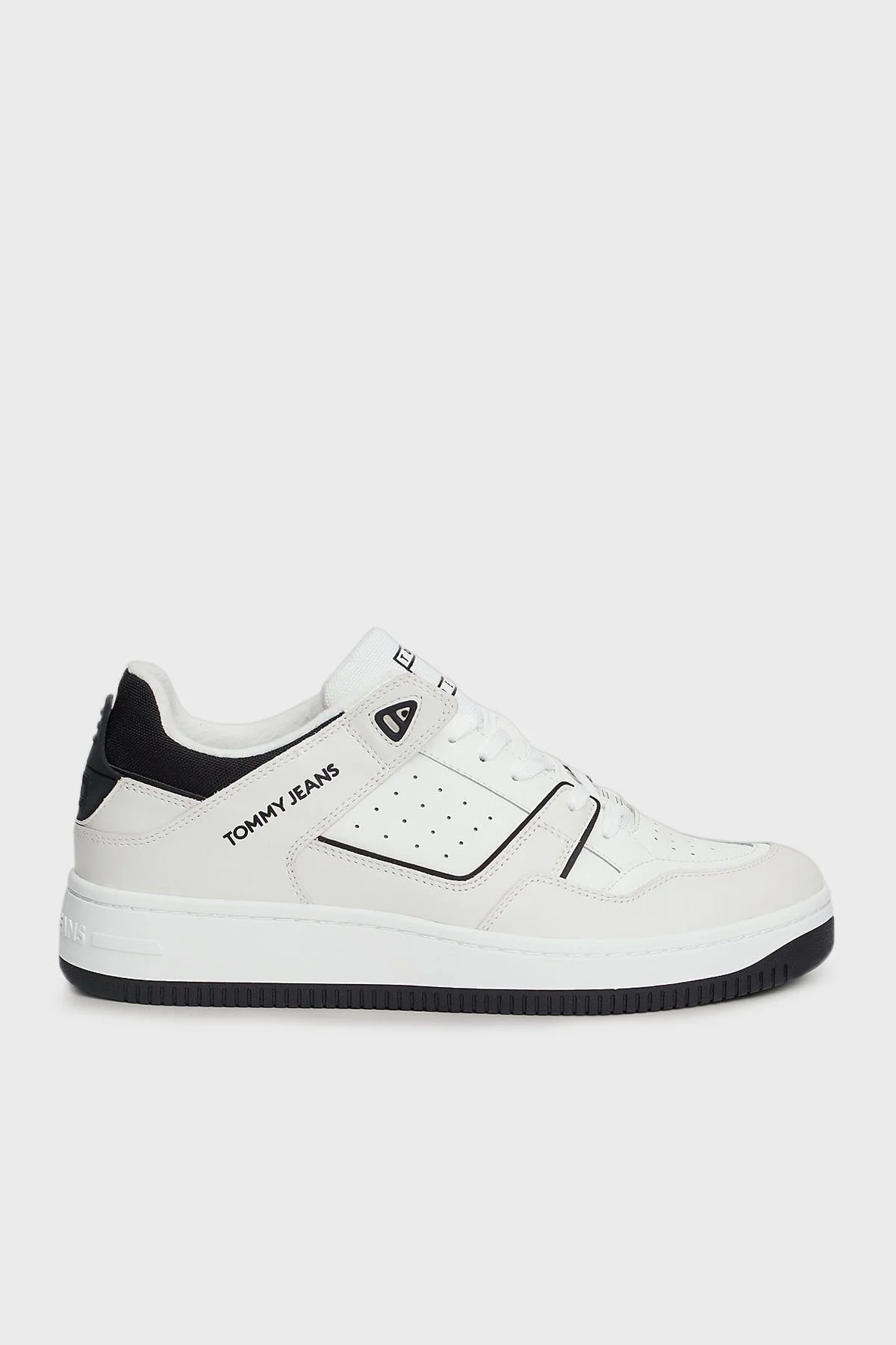 Tommy Jeans Logolu Tırtıklı Kalın Taban Deri Karışımlı Sneaker Erkek Ayakkabı EM0EM01464 YBL BEYAZ - 8