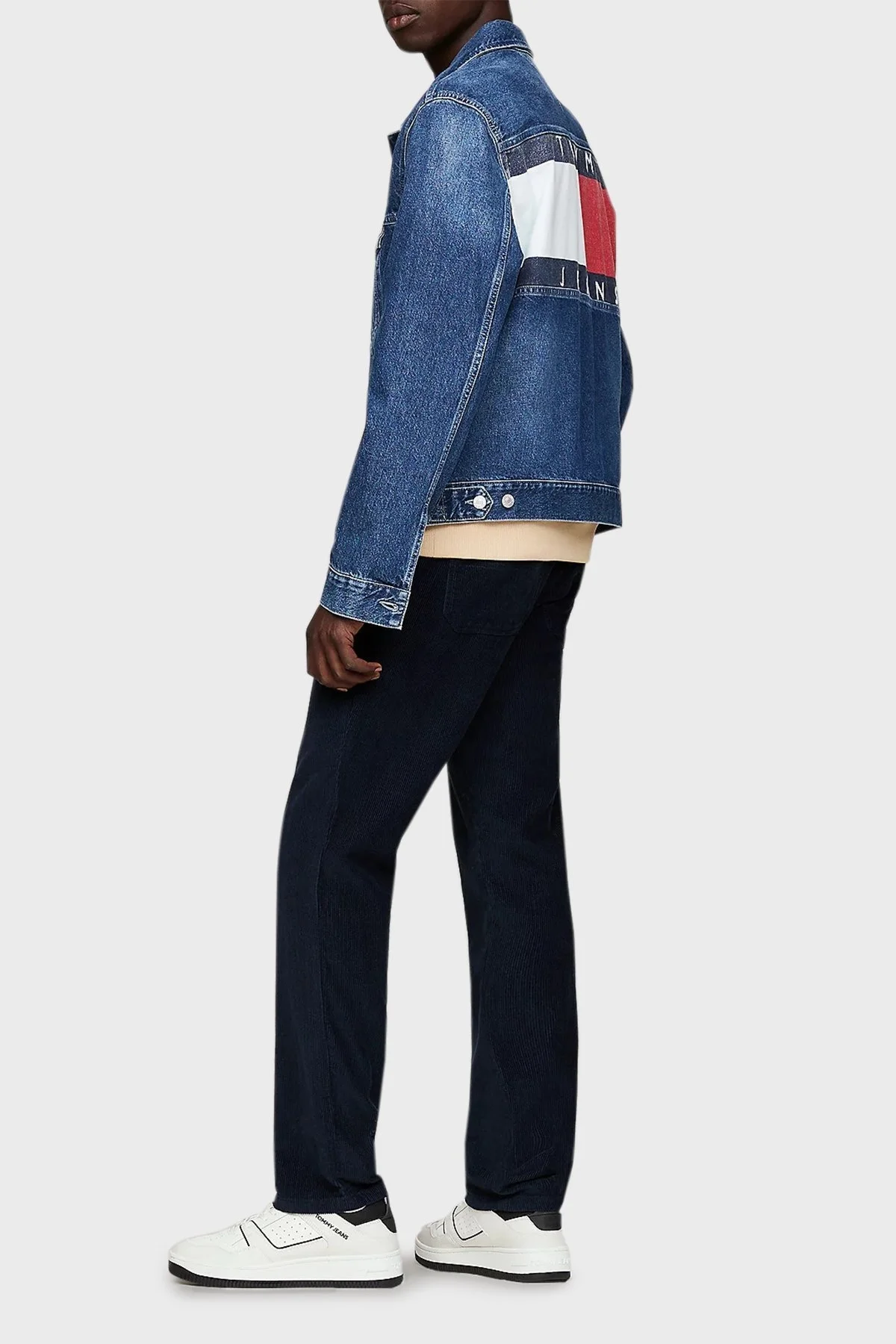 Tommy Jeans Logolu Tırtıklı Kalın Taban Deri Karışımlı Sneaker Erkek Ayakkabı EM0EM01464 YBL BEYAZ - 9