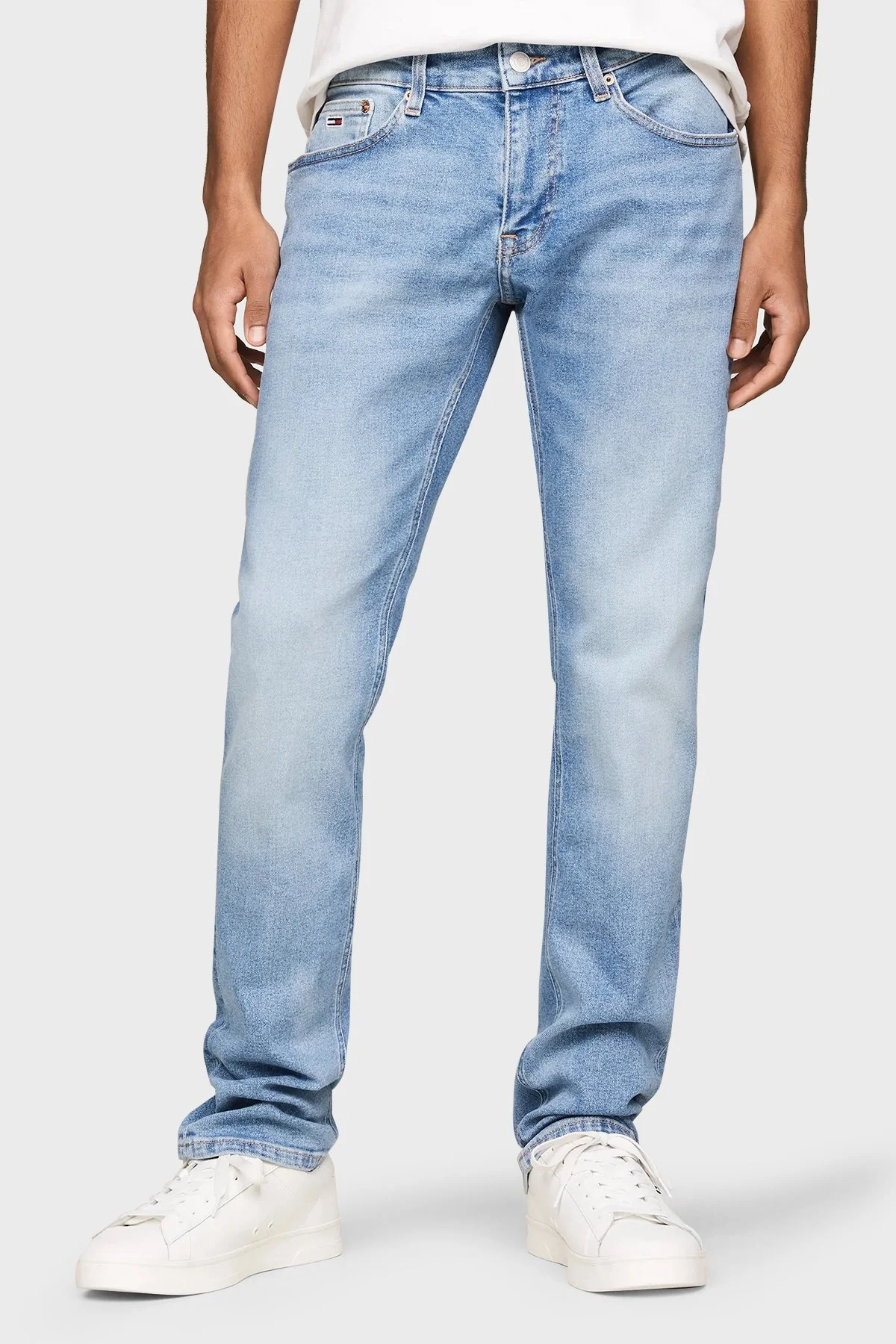 Tommy Jeans Normal Bel Slim Fit Jeans Erkek Kot Pantolon DM0DM18137 1AB AÇIK MAVİ - 6