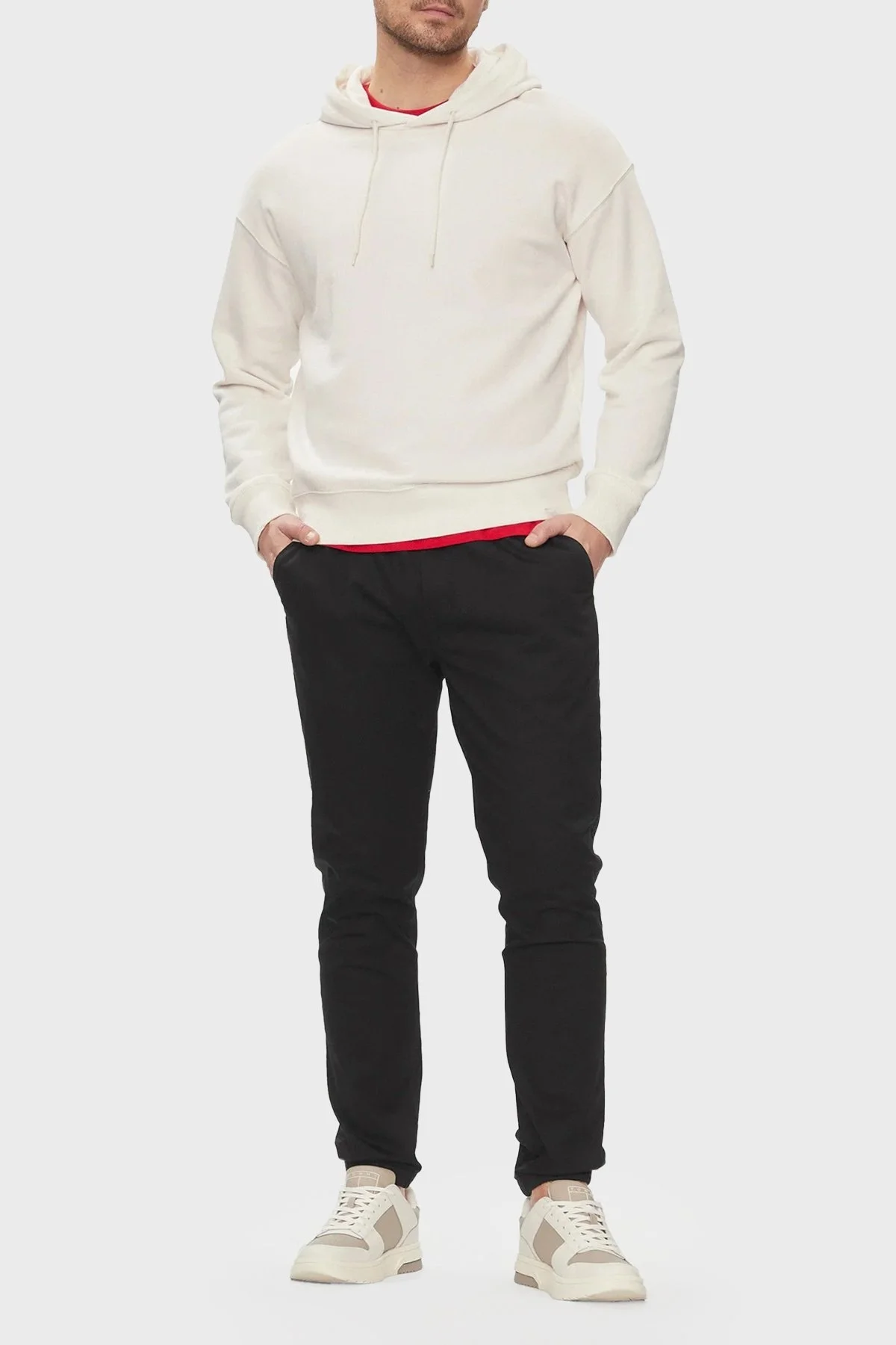 Tommy Jeans Organik Pamuklu Belden Bağlamalı Regular Fit Cepli Erkek Pantolon DM0DM19457 BDS SİYAH - 2