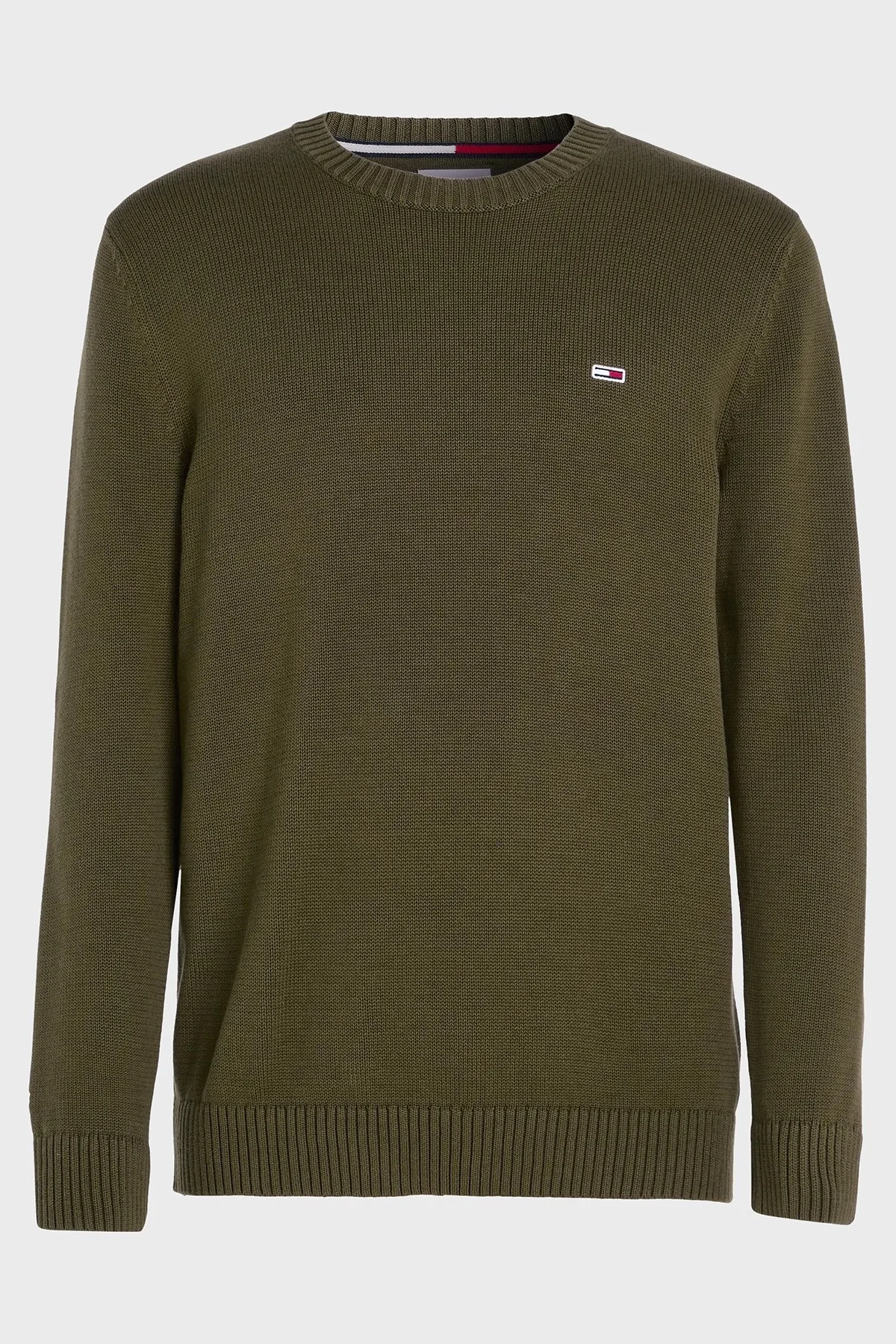 Tommy Jeans Organik Pamuklu Bisiklet Yaka Regular Fit Triko Erkek Sweat DM0DM11856 MR1 YEŞİL - 5