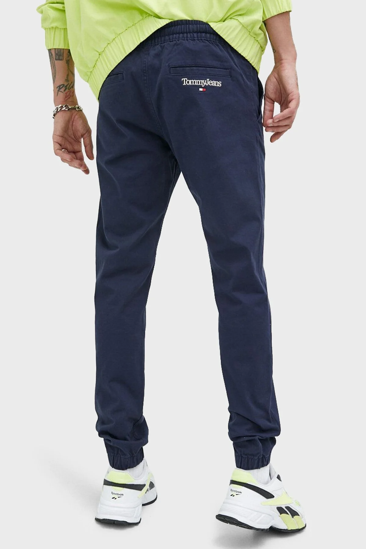 Tommy Jeans Organik Pamuklu Normal Bel Slim Fit Düz Paça Erkek Pantolon DM0DM15969 C87 LACİVERT - 3