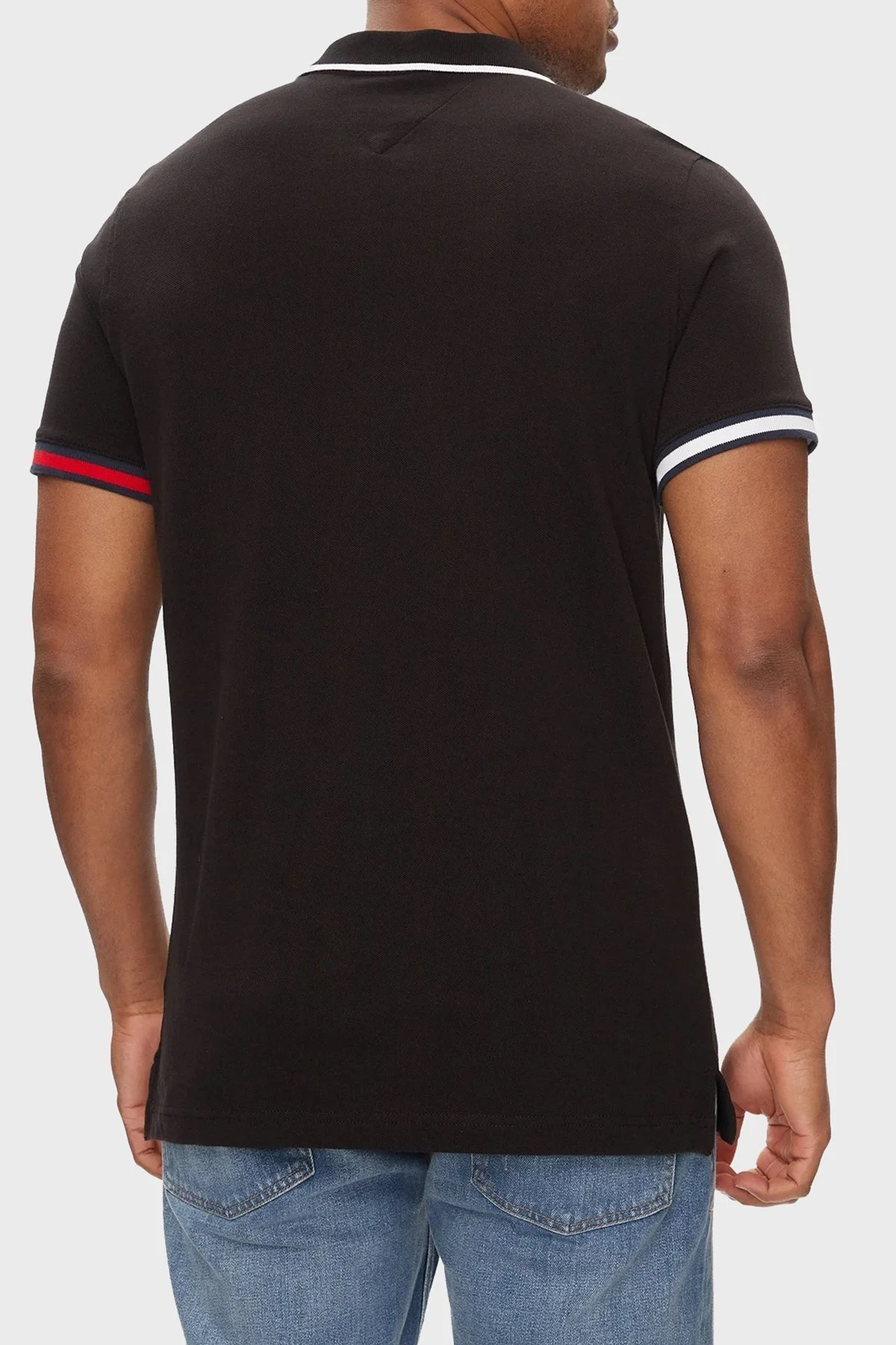 Tommy Jeans Organik Pamuklu Regular Fit Erkek Polo Yaka T Shirt DM0DM12963 BDS SİYAH - 3