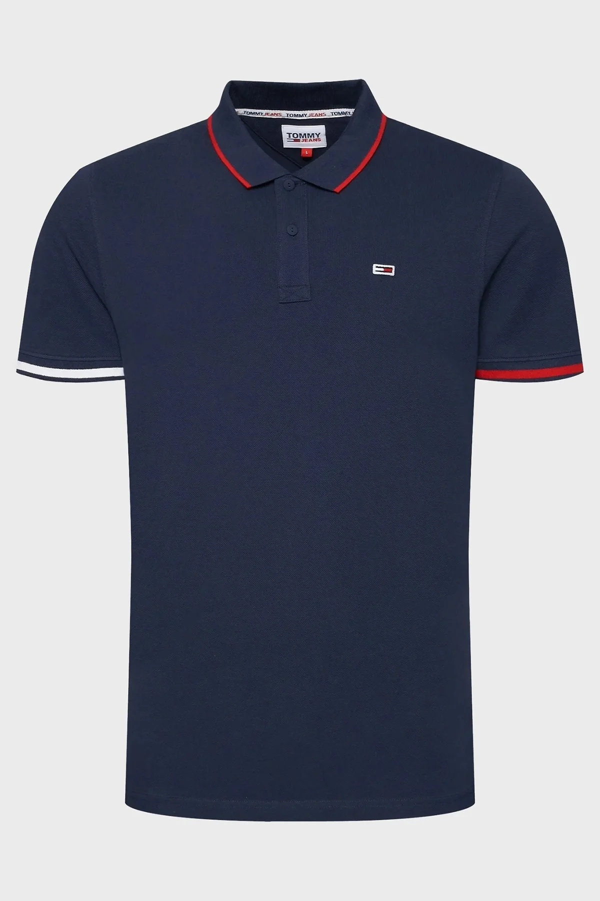 Tommy Jeans Organik Pamuklu Regular Fit Erkek Polo Yaka T Shirt DM0DM12963 C1G LACİVERT - 2