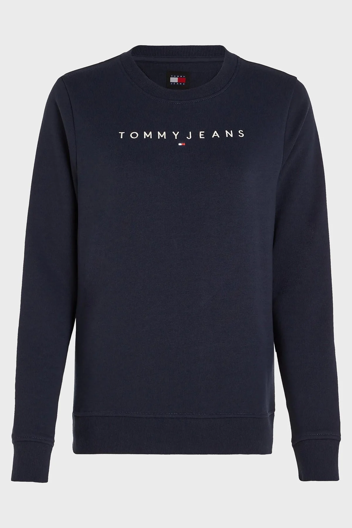 Tommy Jeans Pamuk Karışımlı Regular Fit Bisiklet Yaka Logolu Bayan Sweat DW0DW17323 C1G LACİVERT - 5