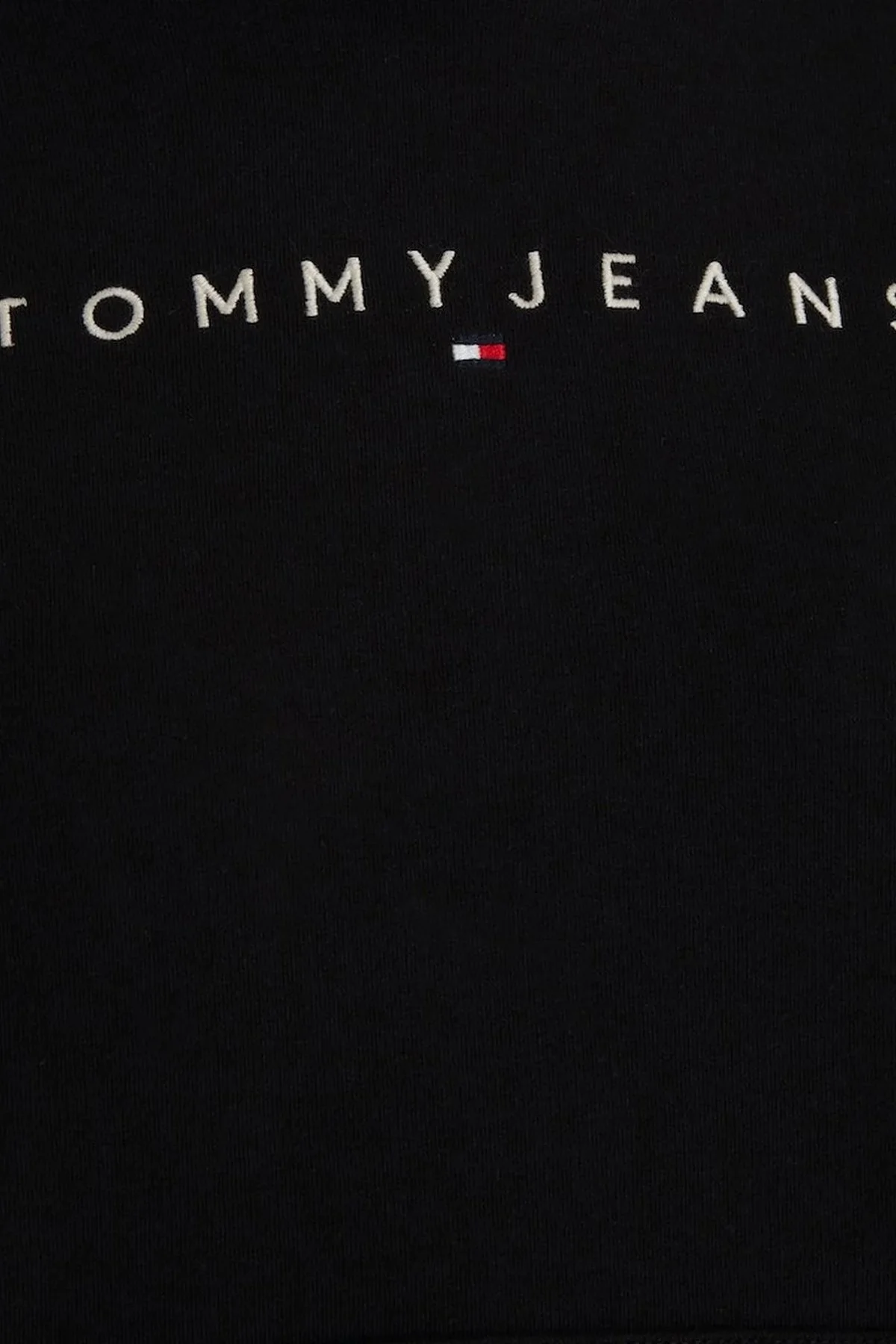 Tommy Jeans Pamuk Karışımlı Regular Fit Kapüşonlu Kanguru Cepli Logolu Bayan Sweat DW0DW17324 BDS SİYAH - 3