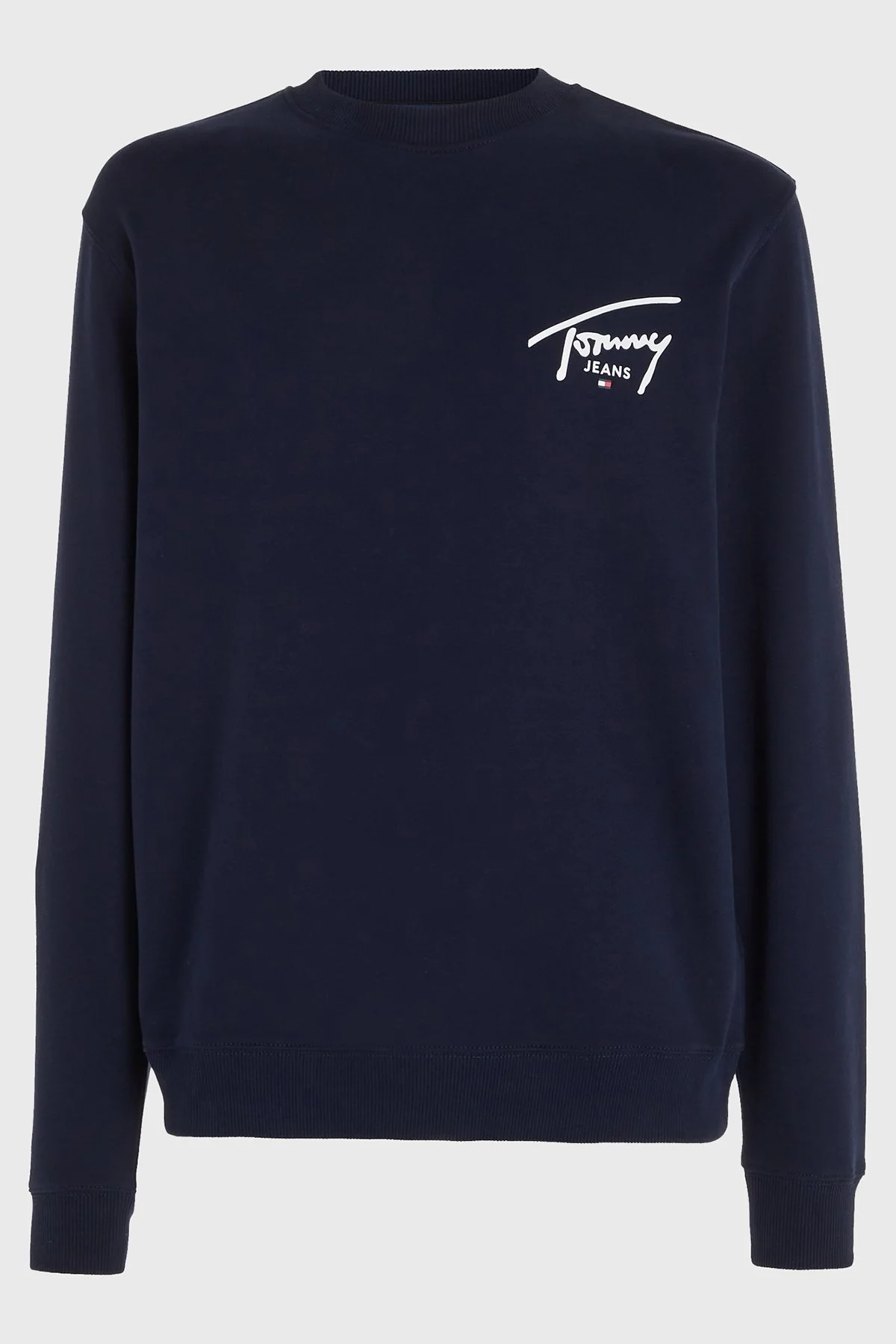 Tommy Jeans Pamuklu Bisiklet Yaka Erkek Sweat DM0DM19230 C1G LACİVERT - 4