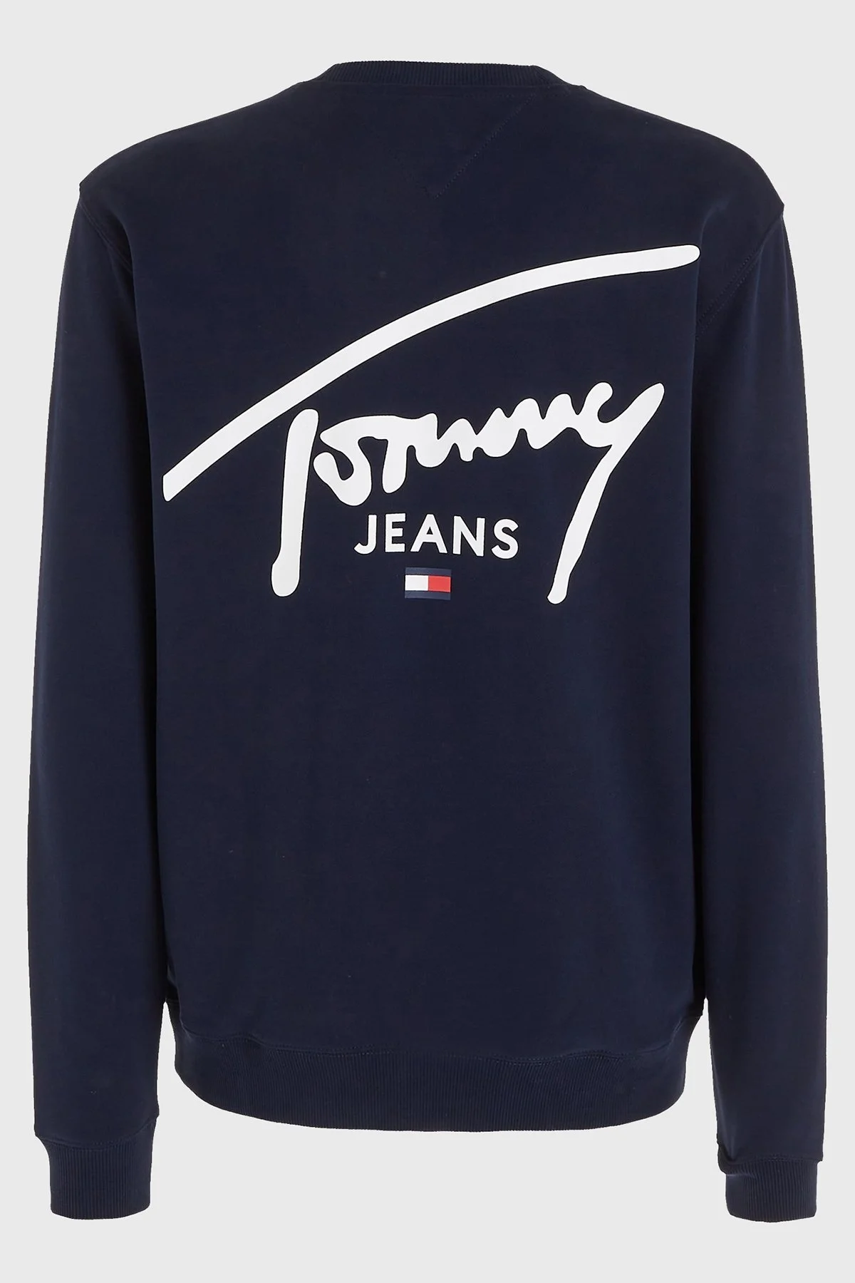 Tommy Jeans Pamuklu Bisiklet Yaka Erkek Sweat DM0DM19230 C1G LACİVERT - 5