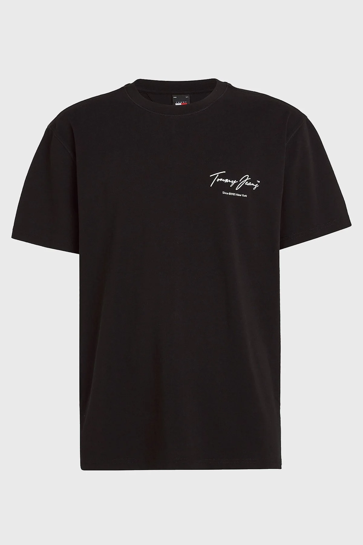 Tommy Jeans Pamuklu Bisiklet Yaka Erkek T Shirt DM0DM18518 BDS SİYAH - 5