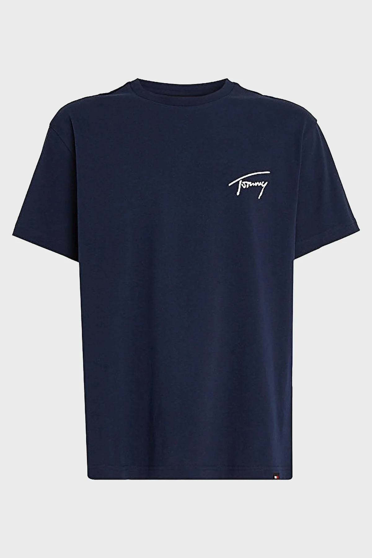 Tommy Jeans Pamuklu Bisiklet Yaka Regular Fit Erkek T Shirt DM0DM17994 C1G LACİVERT - 4