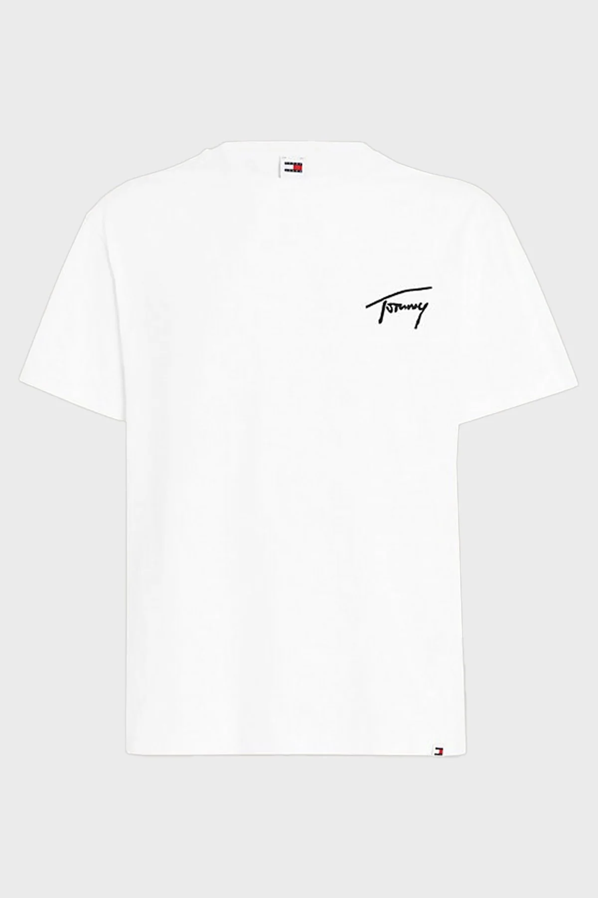 Tommy Jeans Pamuklu Bisiklet Yaka Regular Fit Erkek T Shirt DM0DM17994 YBR BEYAZ - 4