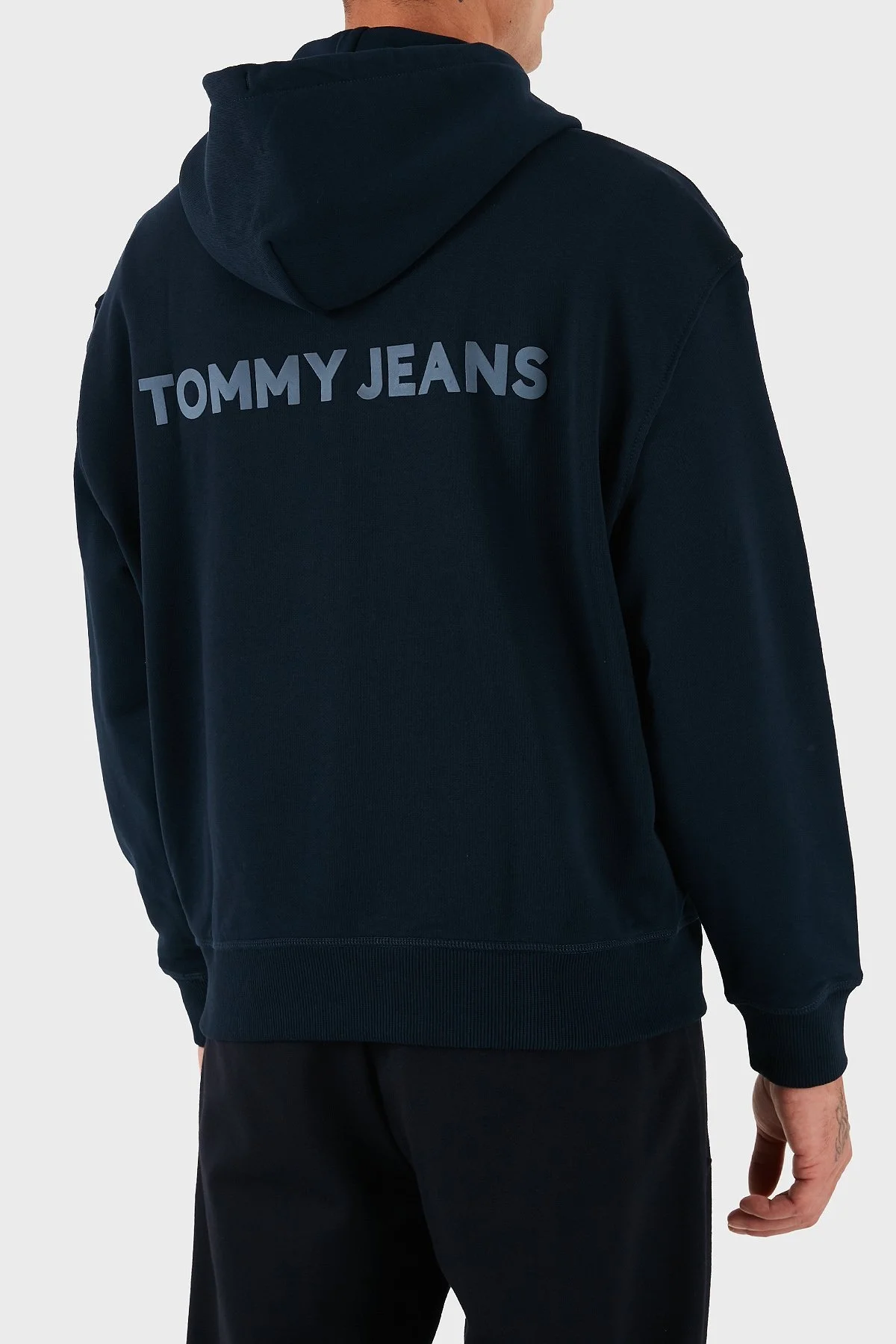 Tommy Jeans Pamuklu Comfort Fit Kapüşonlu Fermuarlı Logolu Erkek Sweat DM0DM21626 C1G LACİVERT - 2