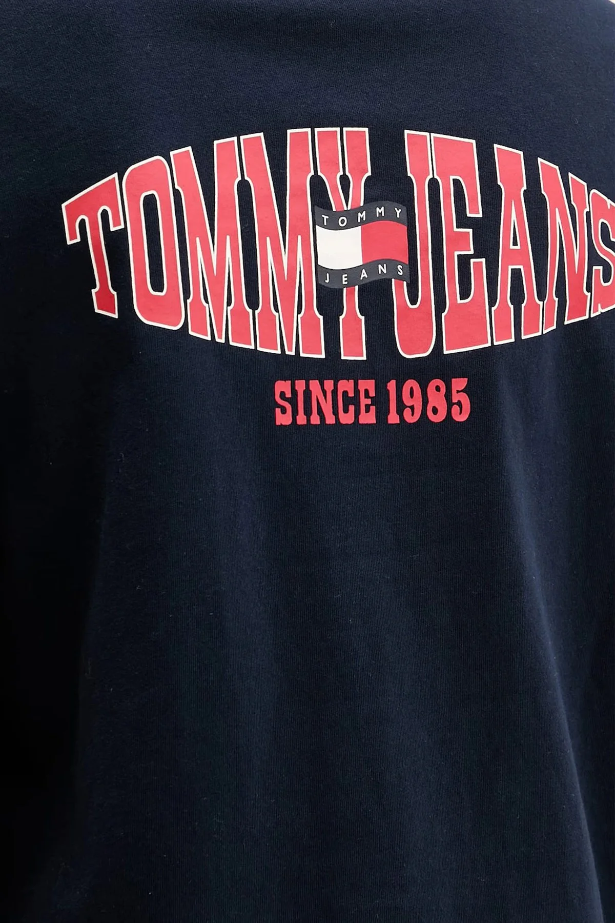 Tommy Jeans Pamuklu Logo Baskılı Regular Fit Bisiklet Yaka Kadın T Shirt DW0DW22274 C1G LACİVERT - 6