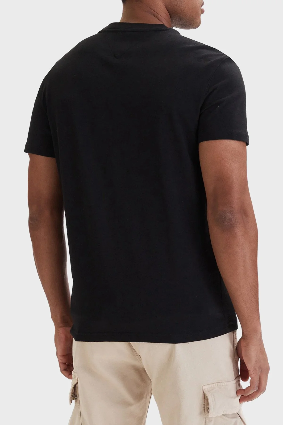 Tommy Jeans Pamuklu Regular Fit Baskılı Bisiklet Yaka Erkek T Shirt DM0DM22551 BDS SİYAH - 3