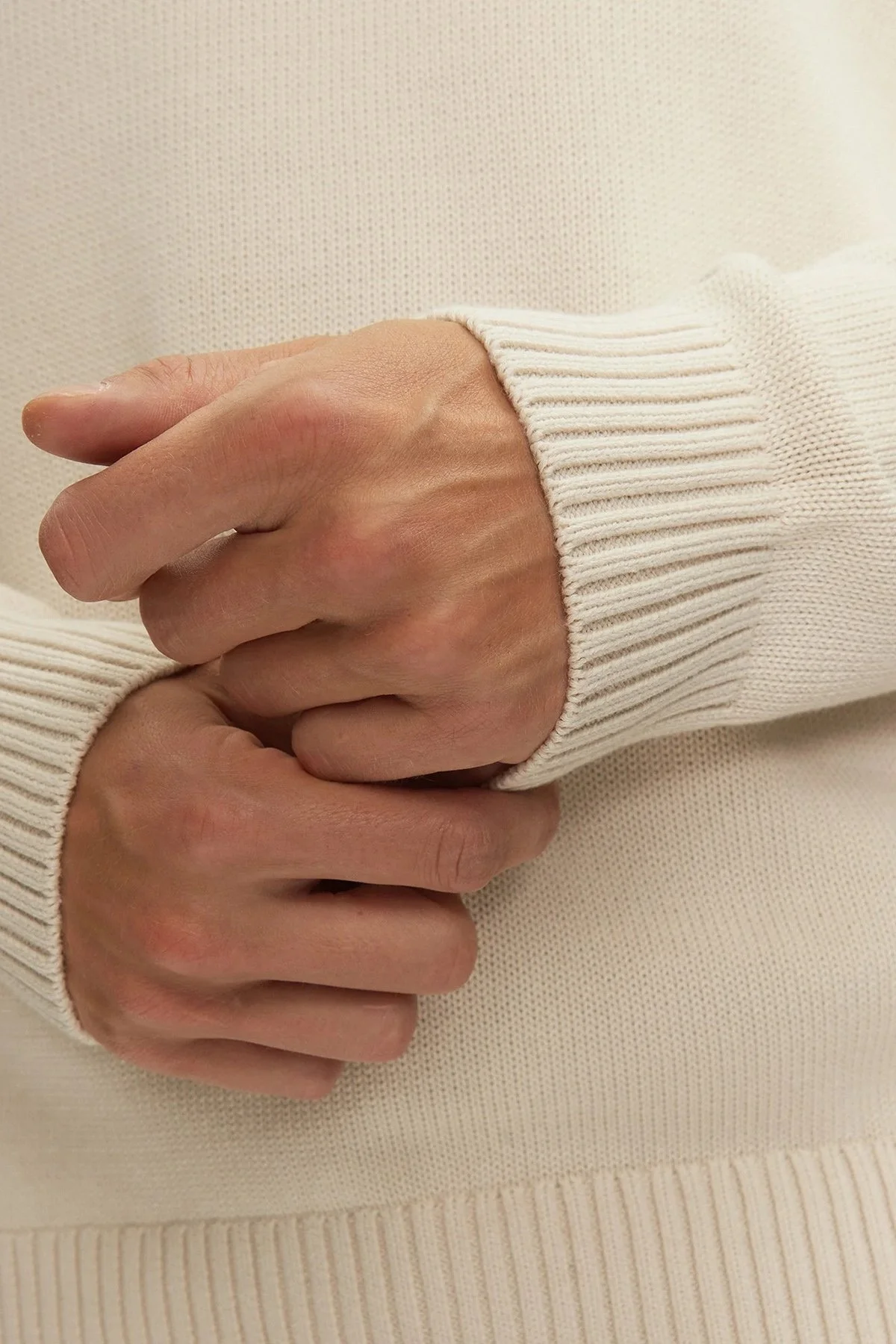 Tommy Jeans Pamuklu Regular Fit Bisiklet Yaka Erkek Kazak DM0DM18370 ACG BEJ - 5