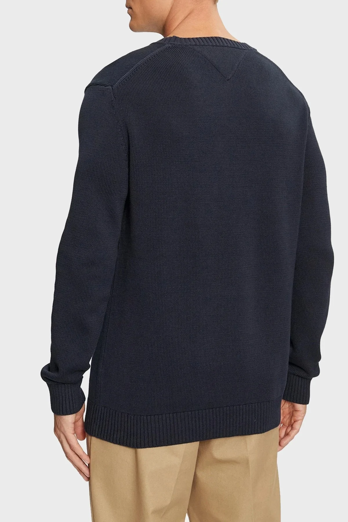 Tommy Jeans Pamuklu Regular Fit Bisiklet Yaka Erkek Kazak DM0DM18370 C1G LACİVERT - 3