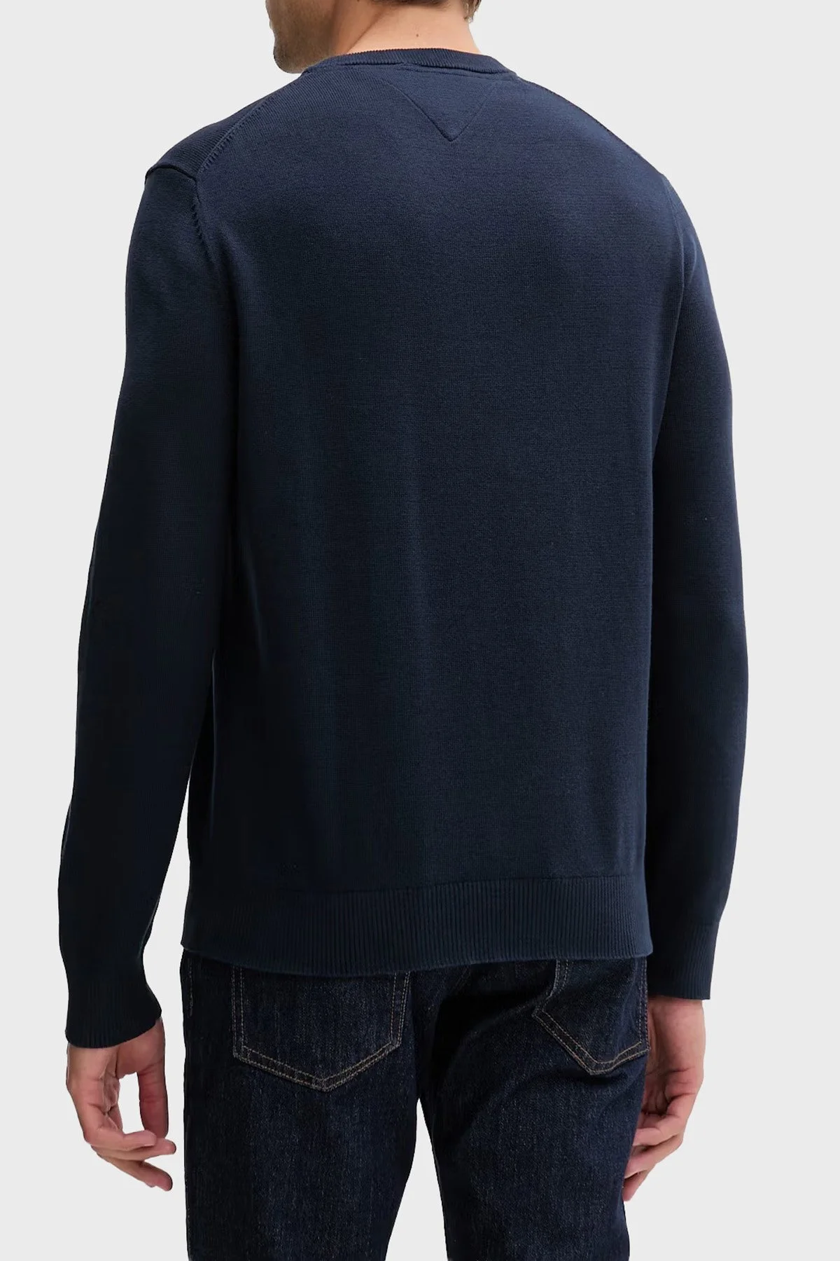 Tommy Jeans Pamuklu Regular Fit Bisiklet Yaka Erkek Kazak DM0DM22853 C1G Lacivert - 3
