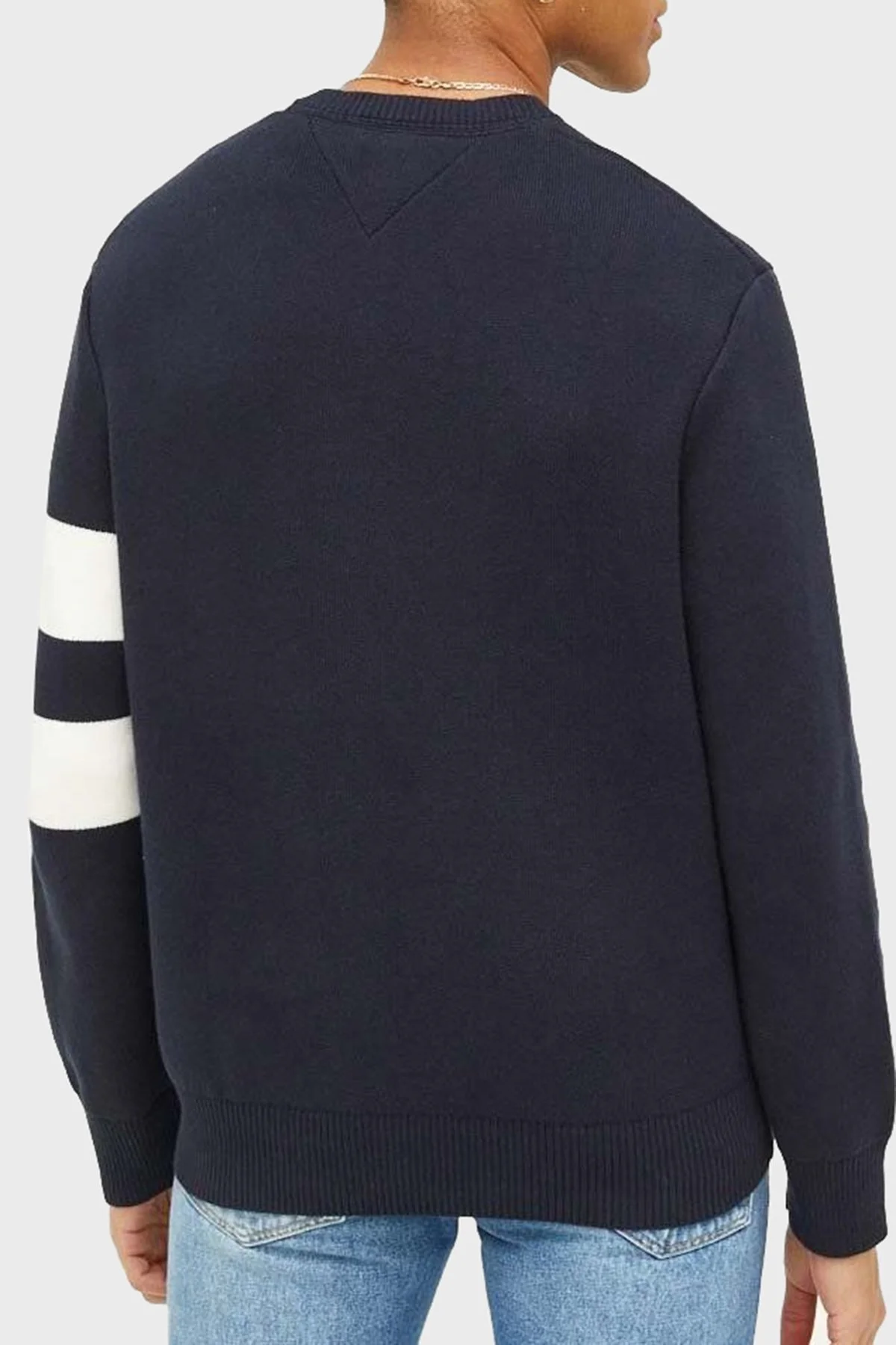 Tommy Jeans Pamuklu Regular Fit Bisiklet Yaka Erkek Sweat DM0DM16787 DW5 LACİVERT - 2