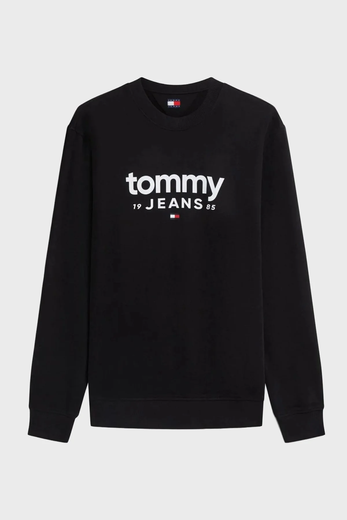 Tommy Jeans Pamuklu Regular Fit Bisiklet Yaka Erkek Sweat DM0DM23392 BDS Siyah - 4