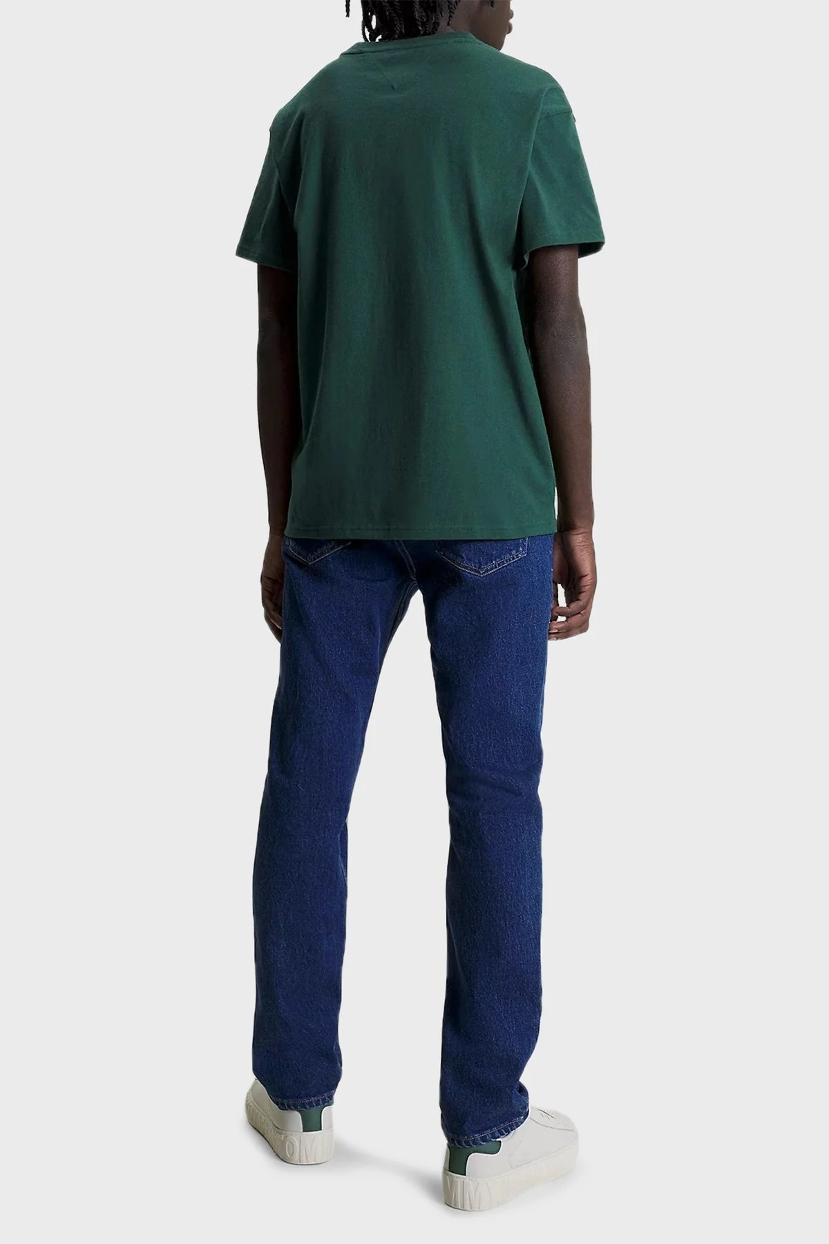 Tommy Jeans Pamuklu Regular Fit Bisiklet Yaka Erkek T Shirt DM0DM16835 L2M YEŞİL - 3