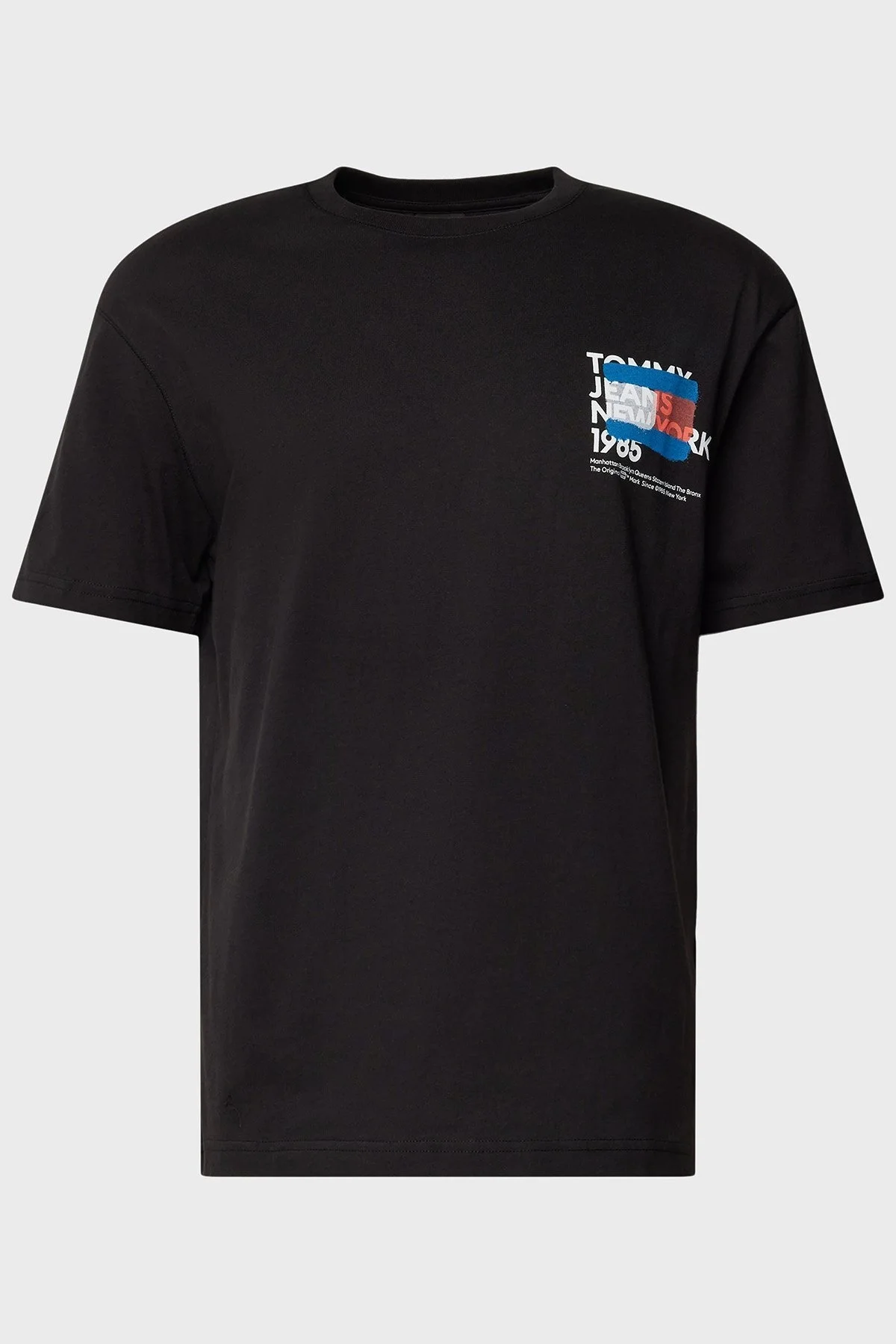 Tommy Jeans Pamuklu Regular Fit Bisiklet Yaka Erkek T Shirt DM0DM18271 BDS SİYAH - 5