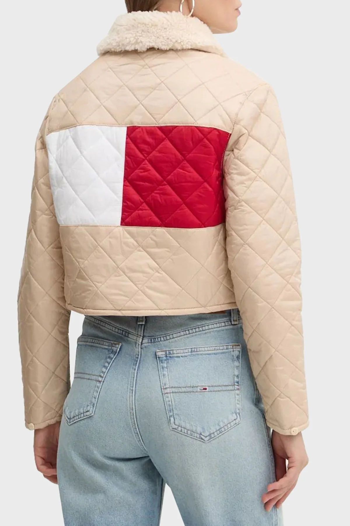 Tommy Jeans Pamuklu Regular Fit Çift Taraflı Bayan Kot Ceket DW0DW19631 1AB AÇIK MAVİ - 4