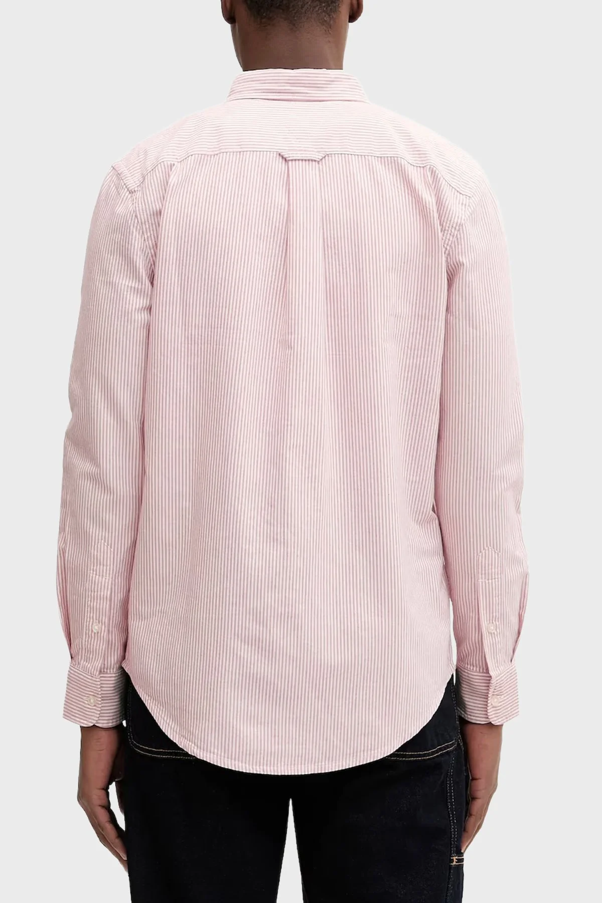 Tommy Jeans Pamuklu Regular Fit Çizgili Uzun Kollu Erkek Gömlek DM0DM20668 XL0 KIRMIZI - 3