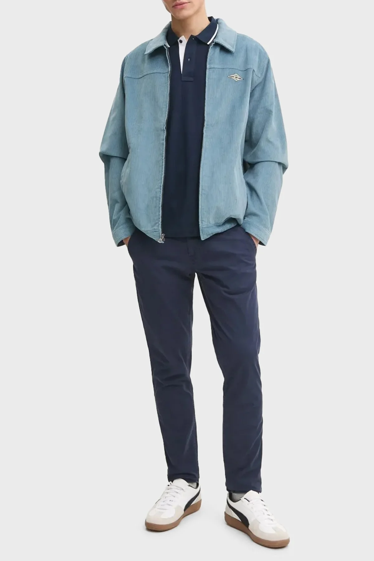 Tommy Jeans Pamuklu Regular Fit Düğmeli Erkek Polo Yaka T Shirt DM0DM20745 C1G LACİVERT - 3