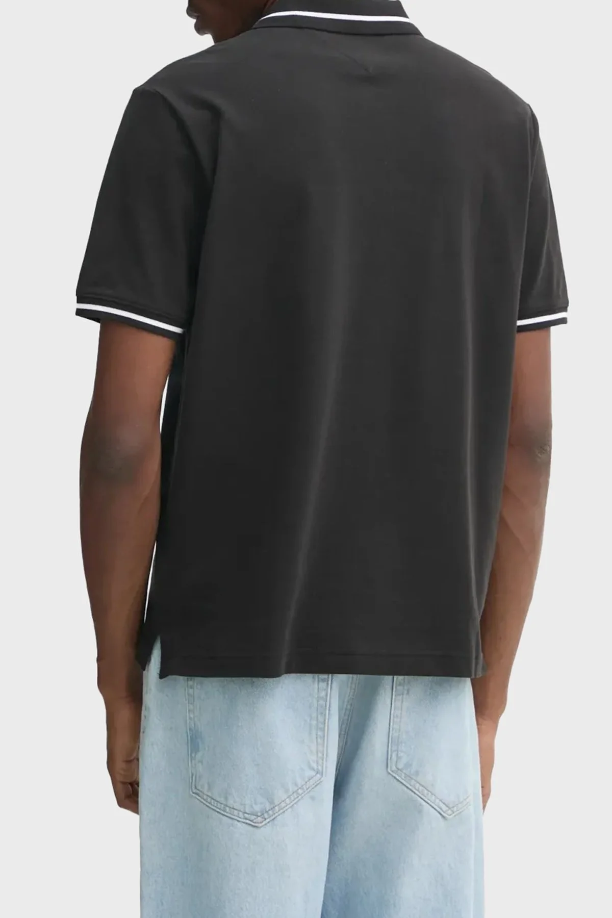 Tommy Jeans Pamuklu Regular Fit Düğmeli Erkek Polo Yaka T Shirt DM0DM20745 PT2 KOYU GRİ - 8