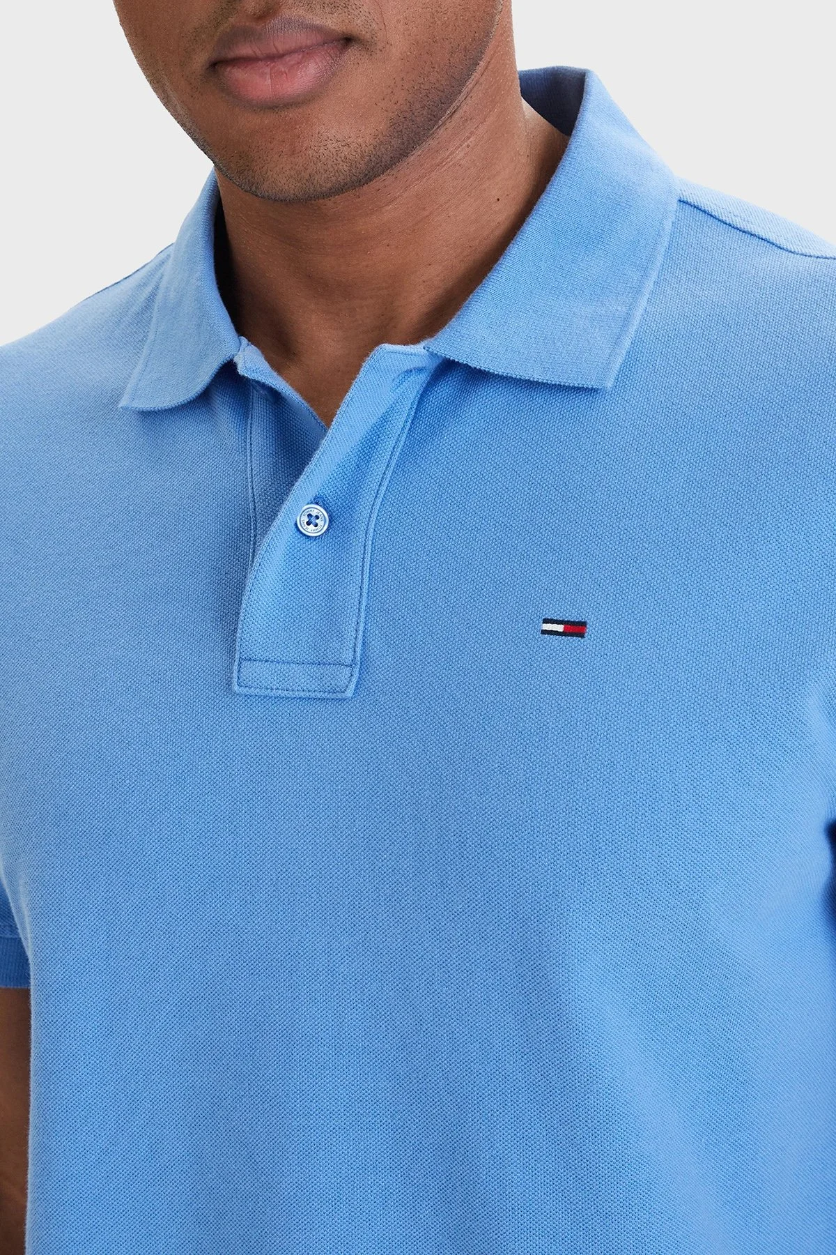 Tommy Jeans Pamuklu Regular Fit Düğmeli Erkek Polo Yaka T Shirt DM0DM22711 C38 MAVİ - 4