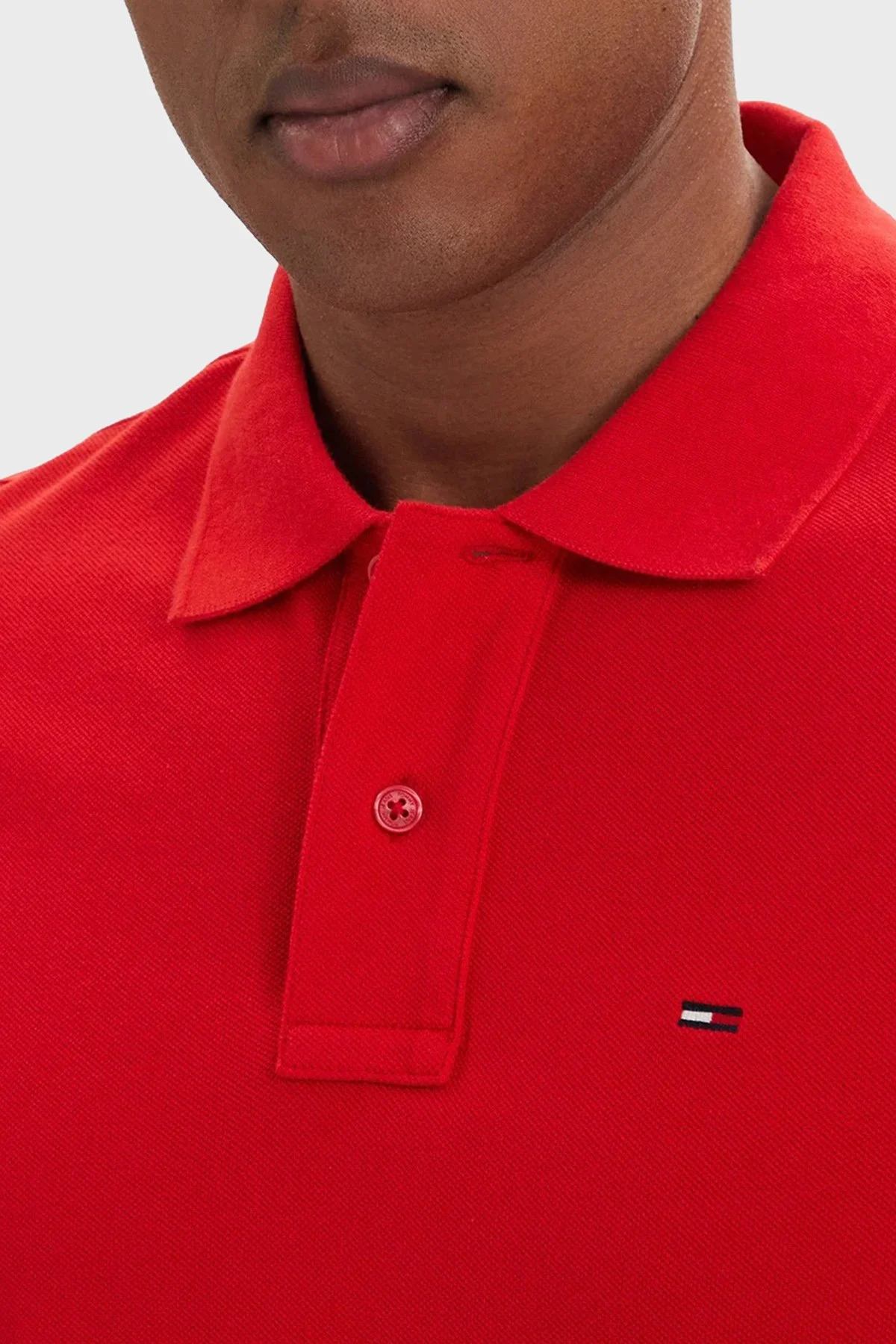 Tommy Jeans Pamuklu Regular Fit Düğmeli Erkek Polo Yaka T Shirt DM0DM22711 XL8 KIRMIZI - 4