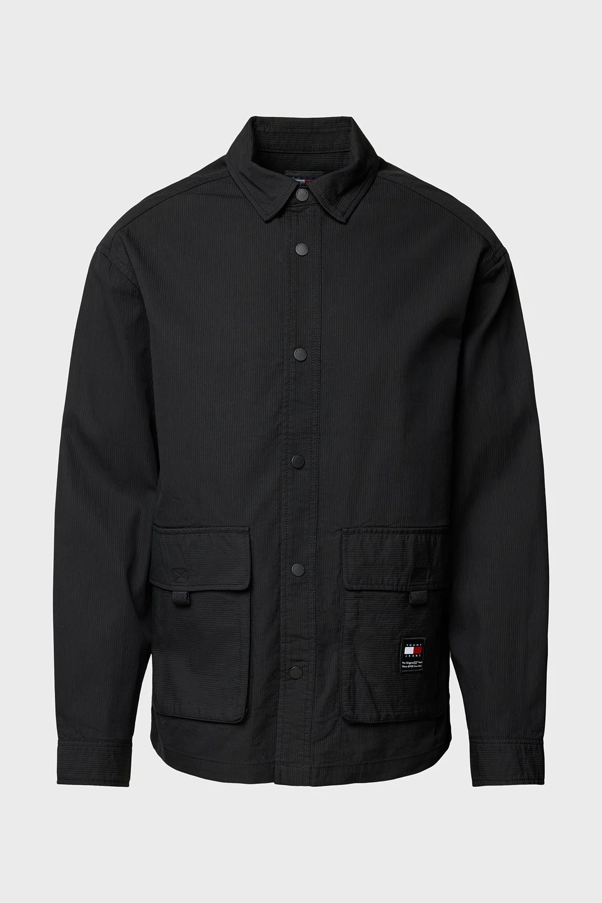 Tommy Jeans Pamuklu Regular Fit Erkek Gömlek DM0DM19514 BDS SİYAH - 5