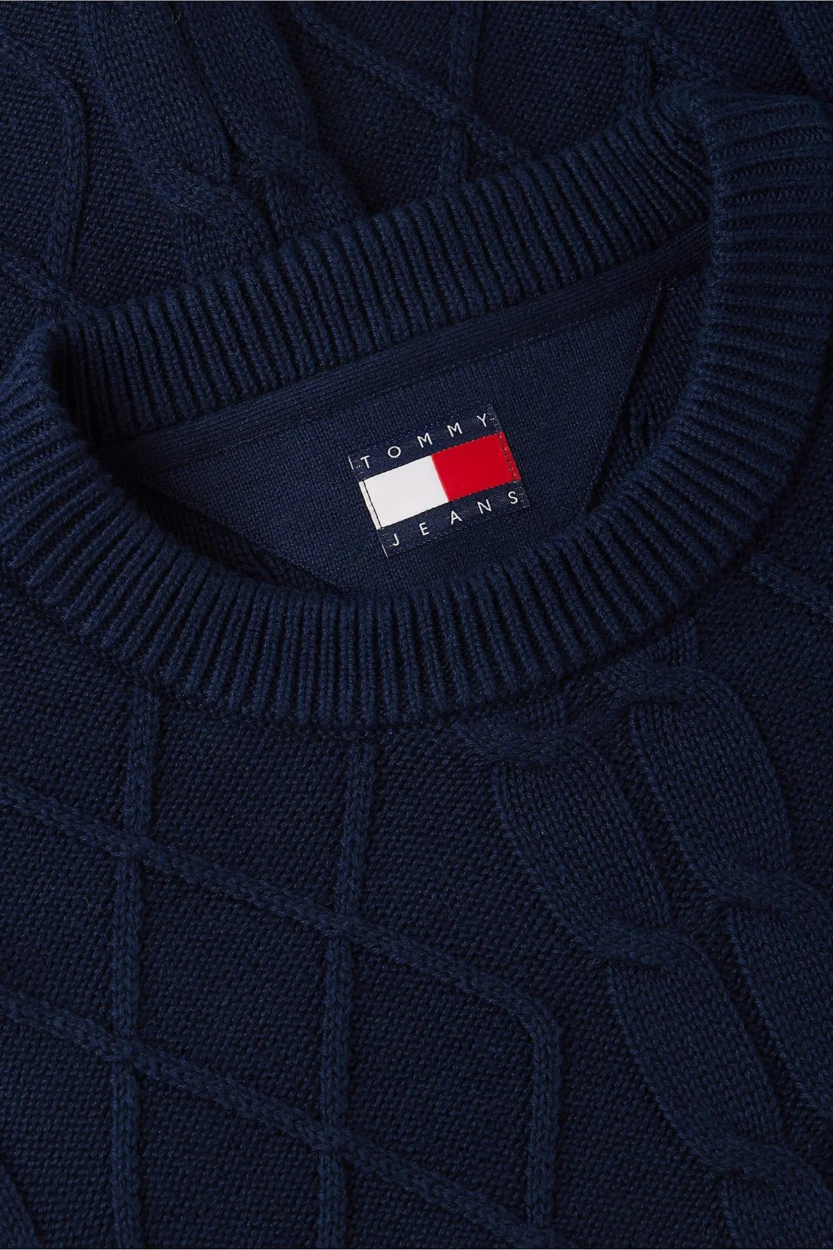 Tommy Jeans Pamuklu Regular Fit Erkek Kazak DM0DM23405 C1G Lacivert - 6