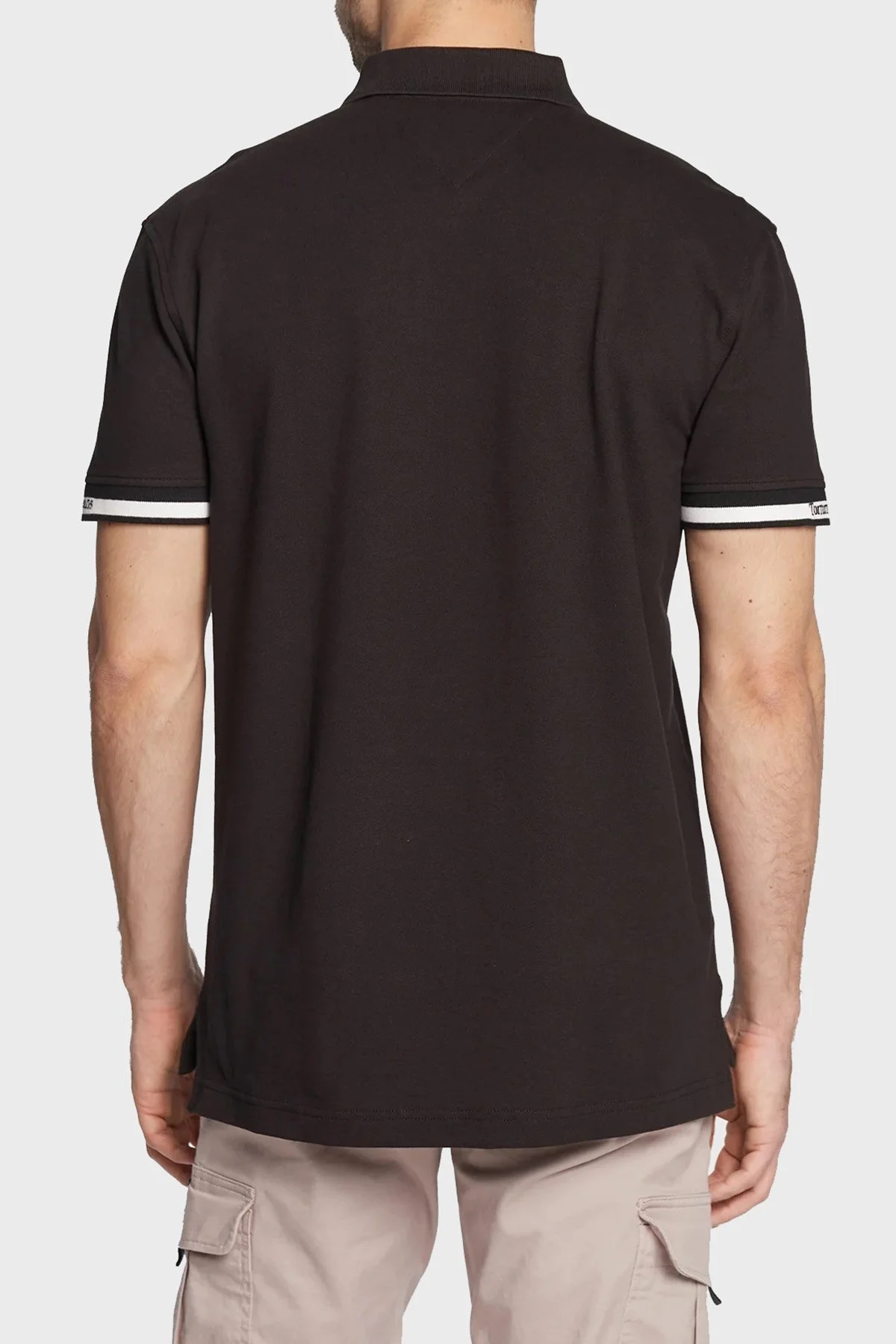 Tommy Jeans Pamuklu Regular Fit Erkek Polo T Shirt DM0DM15751 BDS SİYAH - 2