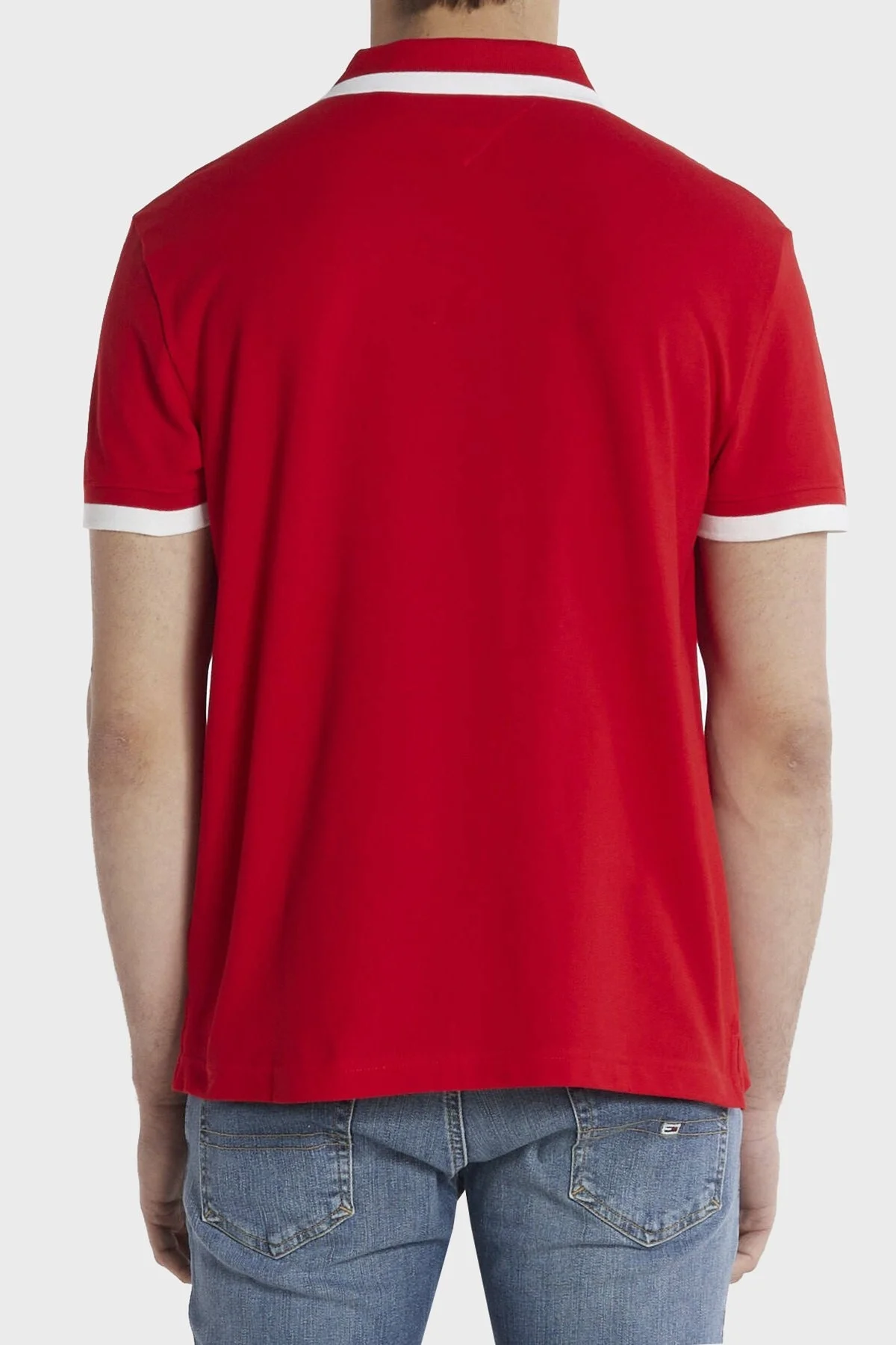 Tommy Jeans Pamuklu Regular Fit Erkek Polo Yaka T Shirt DM0DM18313 XNL KIRMIZI - 2