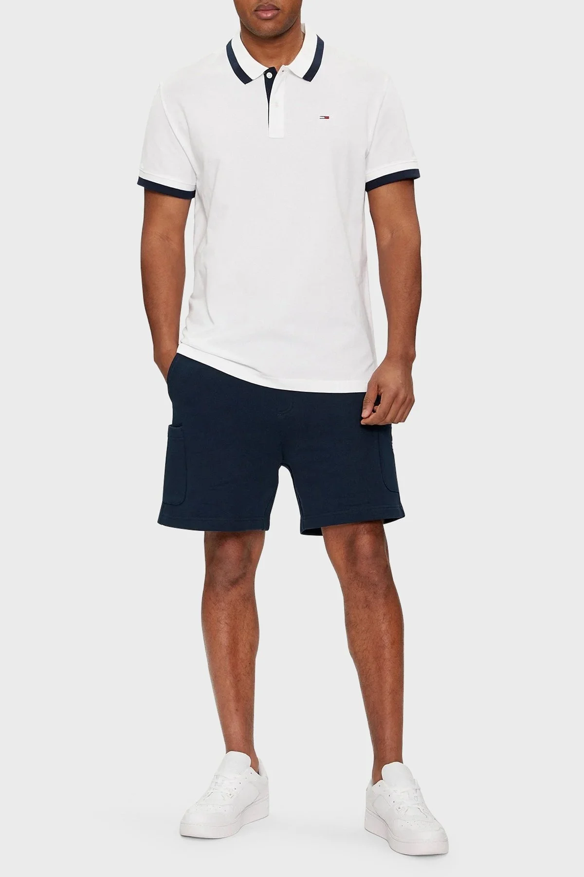 Tommy Jeans Pamuklu Regular Fit Erkek Polo Yaka T Shirt DM0DM18313 YBR BEYAZ - 2