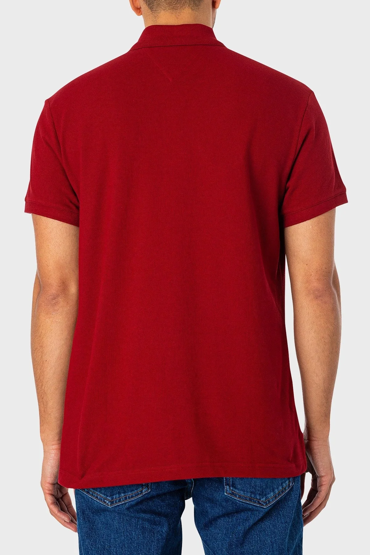 Tommy Jeans Pamuklu Regular Fit Erkek Polo Yaka T Shirt DM0DM18314 XMO KIRMIZI - 7