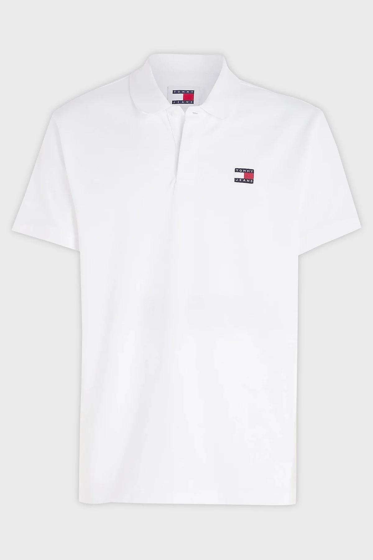 Tommy Jeans Pamuklu Regular Fit Erkek Polo Yaka T Shirt DM0DM18314 YBR BEYAZ - 10