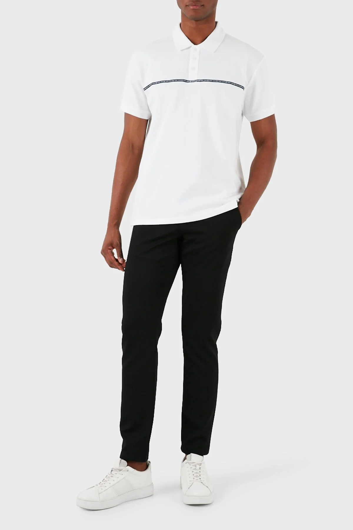 Tommy Jeans Pamuklu Regular Fit Erkek Polo Yaka T Shirt DM0DM18926 YBR BEYAZ - 5